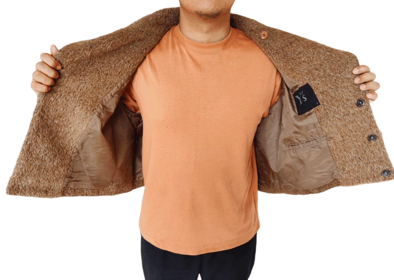Yohji Yamamoto Y's Drop Shoulder Crop Alpaca fur Jacket Size M / US 6-8 / IT 42-44 - 6 Thumbnail