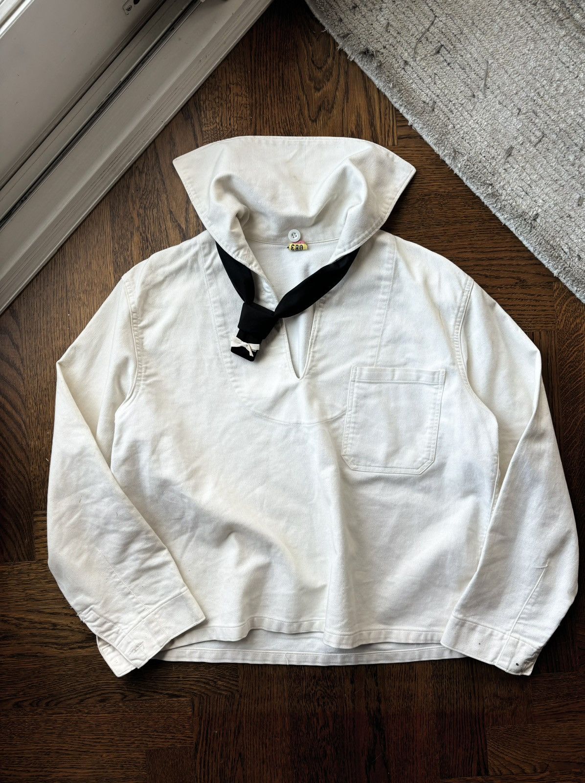 Vintage 1960s East German Navy Smock Vintage Canvas Soviet Sailor US Size US M / EU 48-50 / 2 - 1 Thumbnail