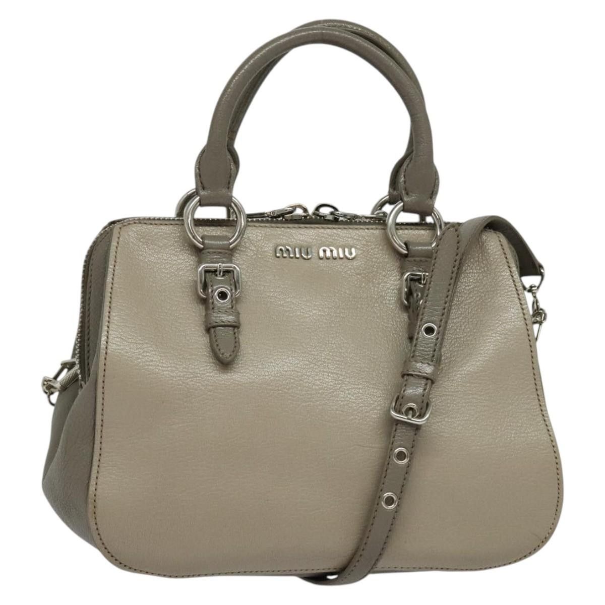 Miu Miu Miu Miu Madras Bowler Bag Leather Size ONE SIZE - 1 Thumbnail