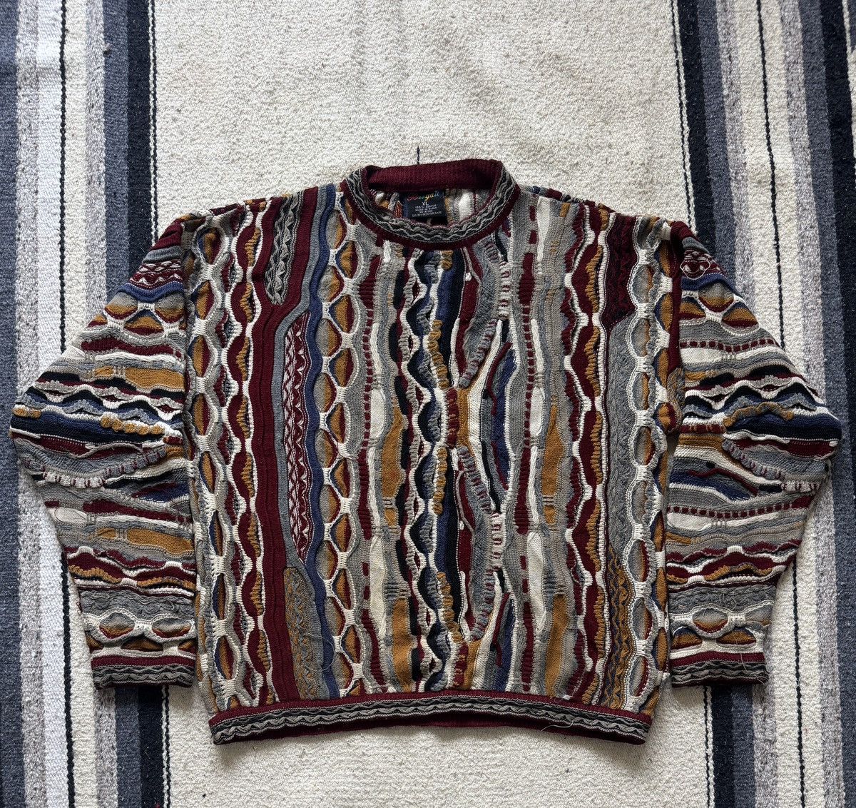 Bergati Vintage 90s COOGI-Style Bergati Cableknit Sweater XL Size US XL / EU 56 / 4 - 1 Thumbnail