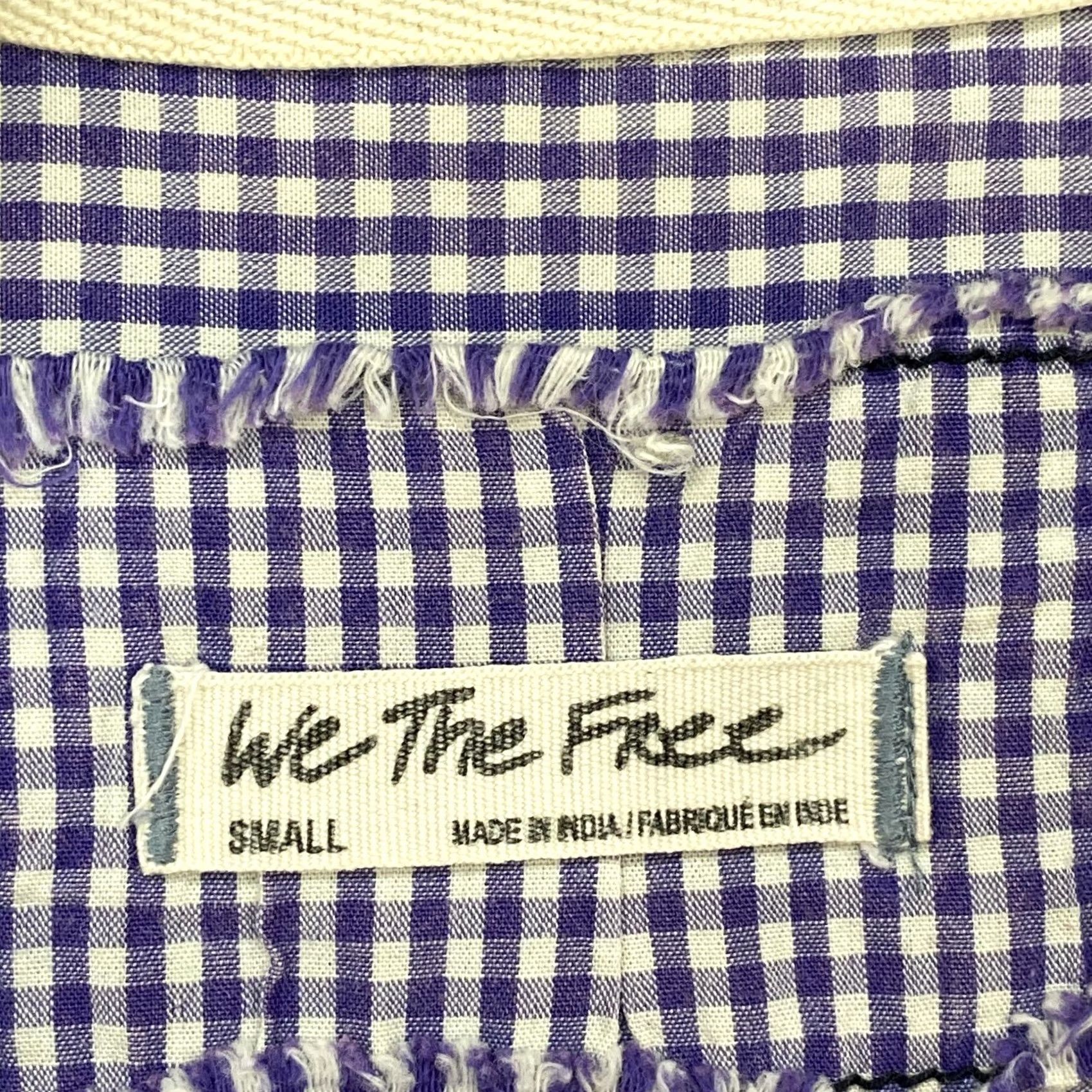 Vintage VINTAGE We The Free Shirt Womens Small Purple Gingham Check Oversized Button-Up Shirt Womens Small Purple Gingham Check Oversized Size S / US 4 / IT 40 - 7 Thumbnail