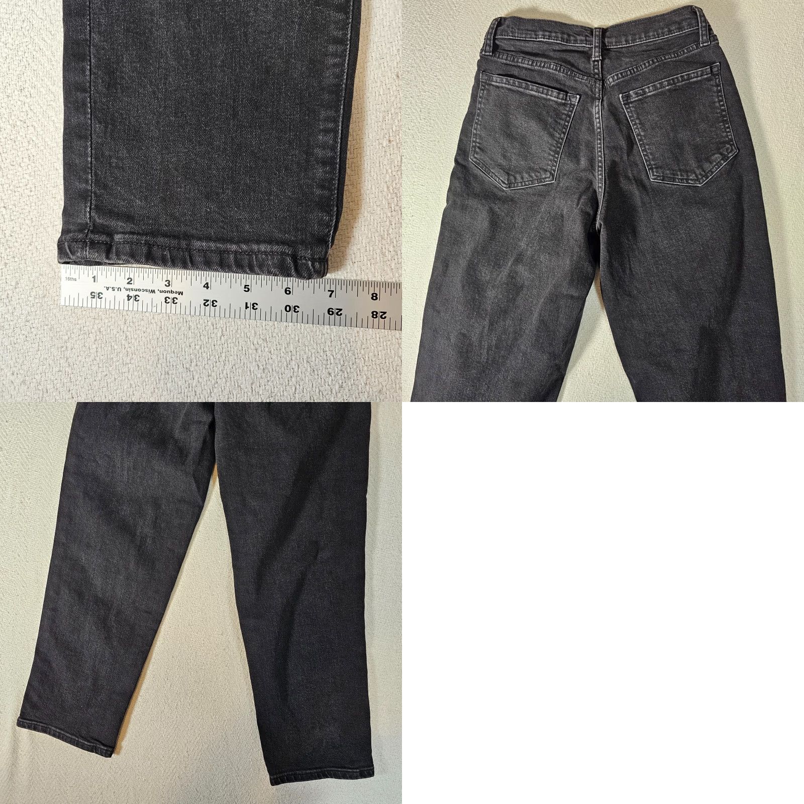 Banana Republic VINTAGE Banana Republic Jeans Women's Size 27 Medium Black Straight High Rise Denim Size 27" / US 4 / IT 40 - 8 Thumbnail