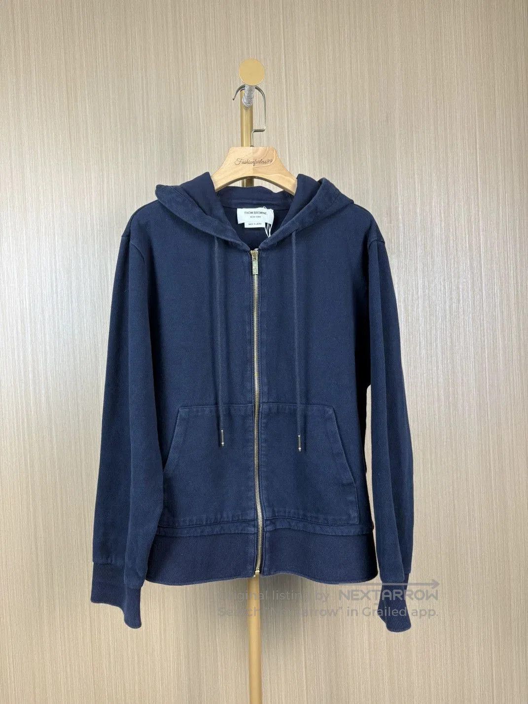Thom Browne thom browne navy hooded zip-up jacket. Size US M / EU 48-50 / 2 - 1 Thumbnail