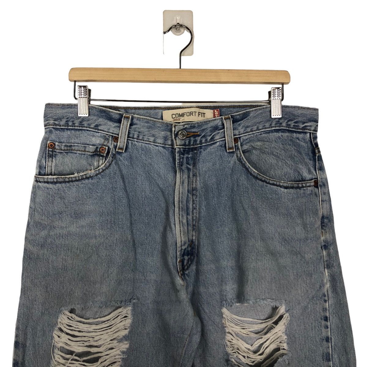 Levi's 🔥90’s True Vintage Distressed Denim Jeans Levi’s Size US 34 / EU 50 - 3 Thumbnail