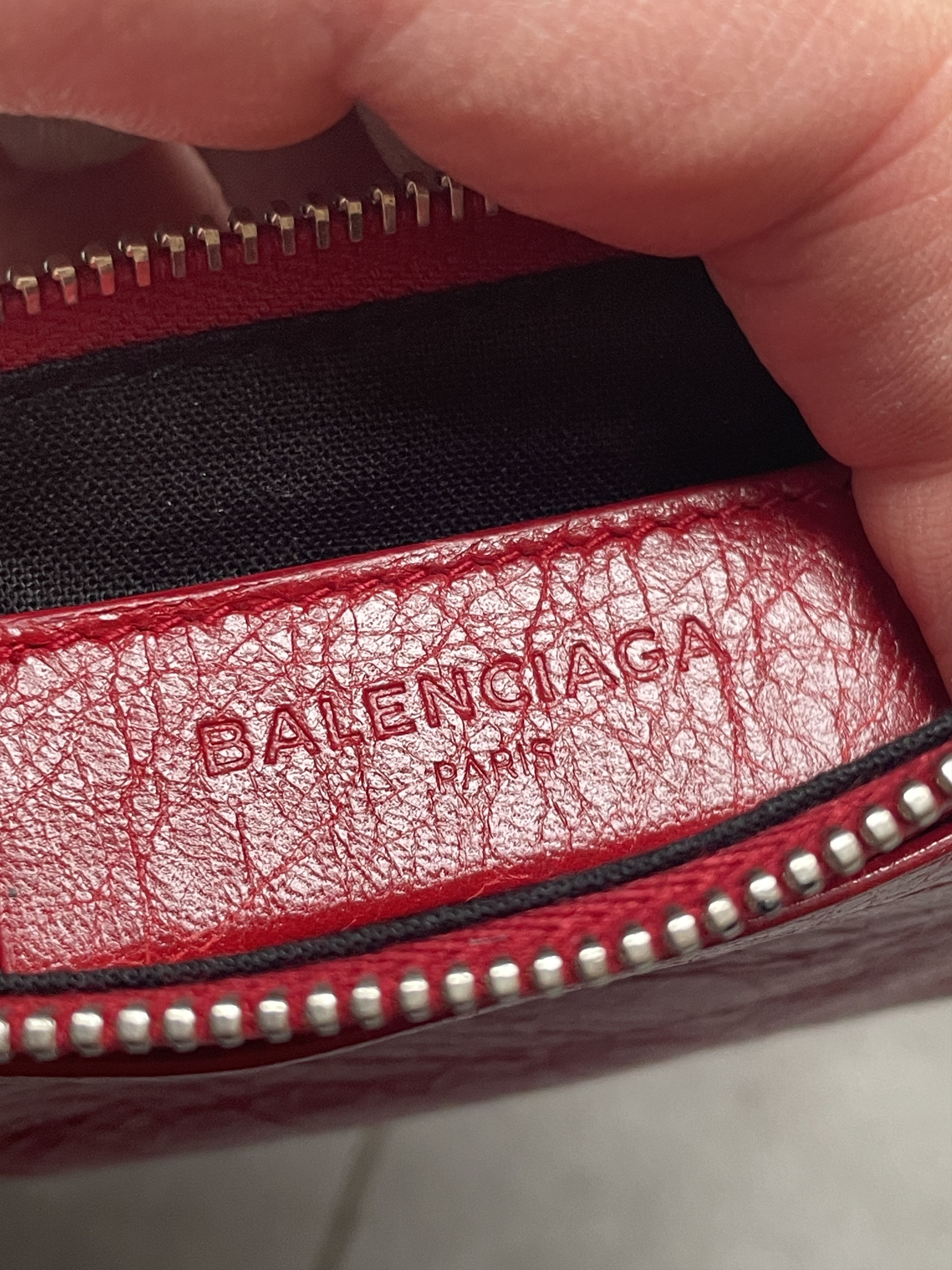 Balenciaga BALENCIAGA RED SOFT LEATHER AVANT GARDE CARDHOLDER POUCH Size ONE SIZE - 4 Thumbnail