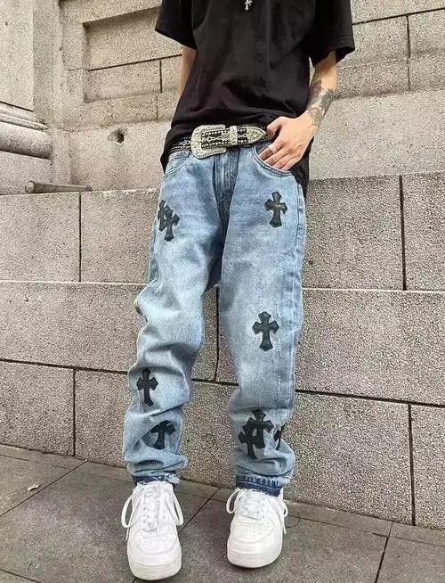 Japanese Brand Vintage washed cross patch rare jeans Size US 32 / EU 48 - 4 Thumbnail
