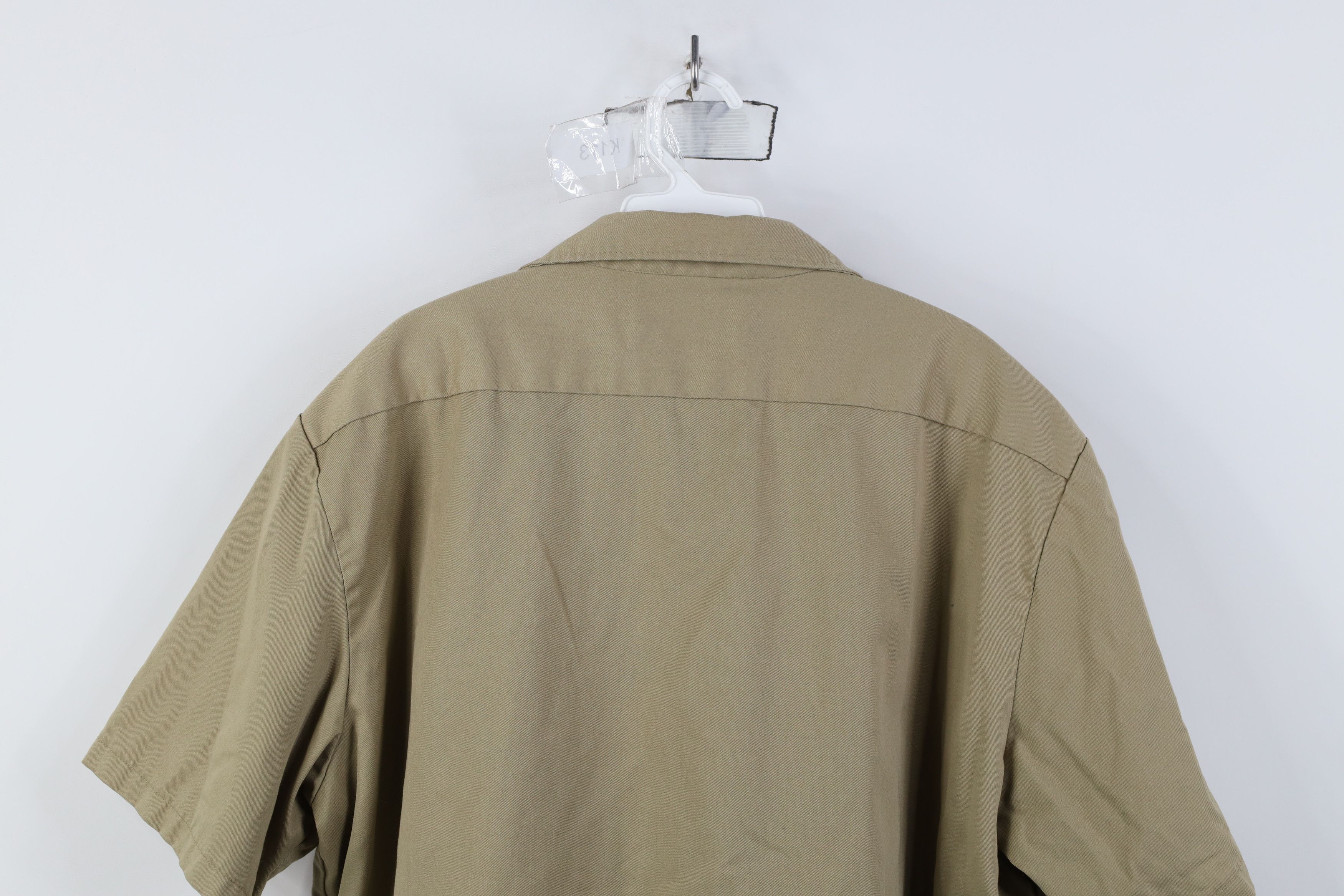 Dickies Vintage 90s Dickies Mechanic Button Shirt Khaki Brown USA Size US XL / EU 56 / 4 - 13 Thumbnail