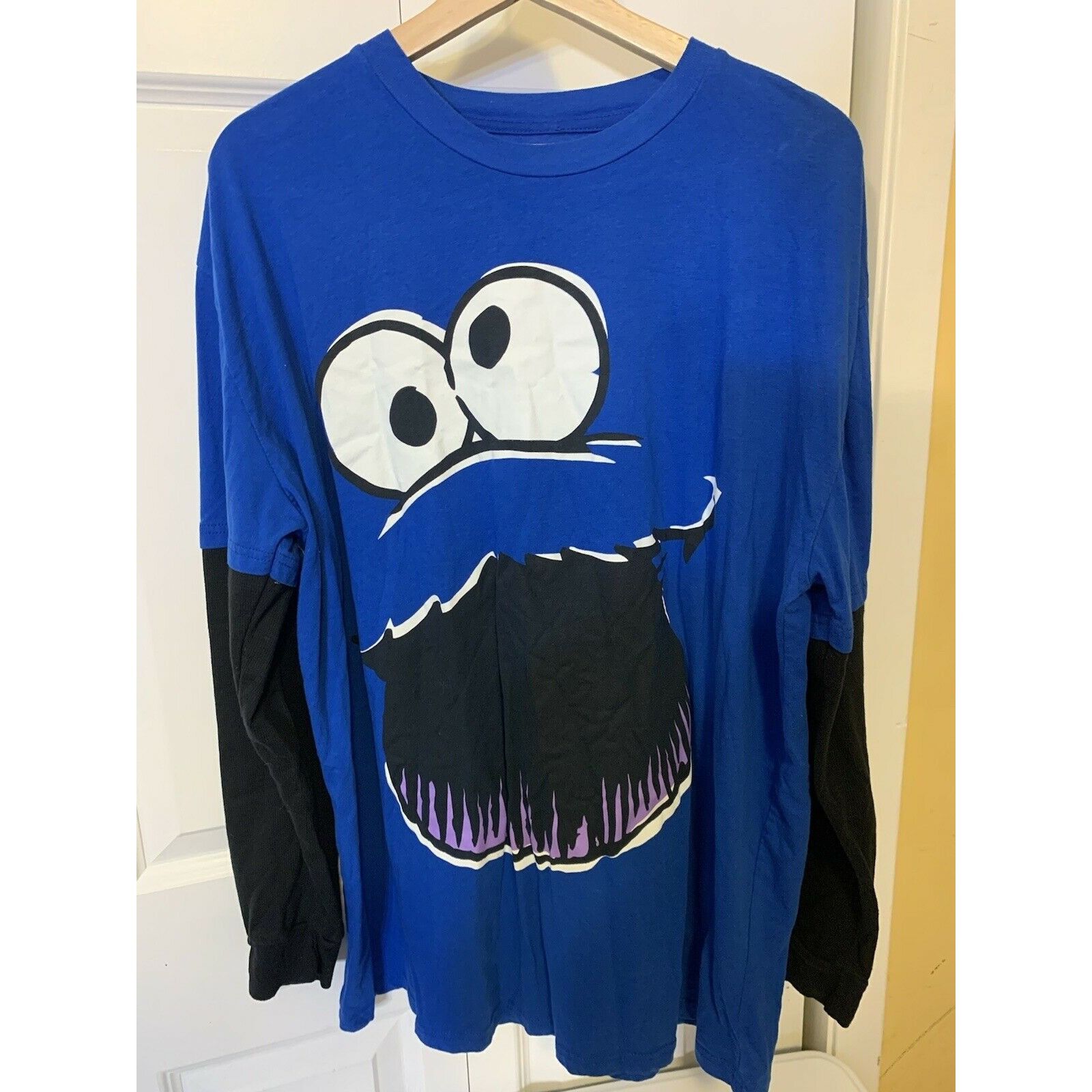Other Sesame Street Cookie Monster T Shirt Men’s Sz XL Blue Long Size US XL / EU 56 / 4 - 4 Thumbnail