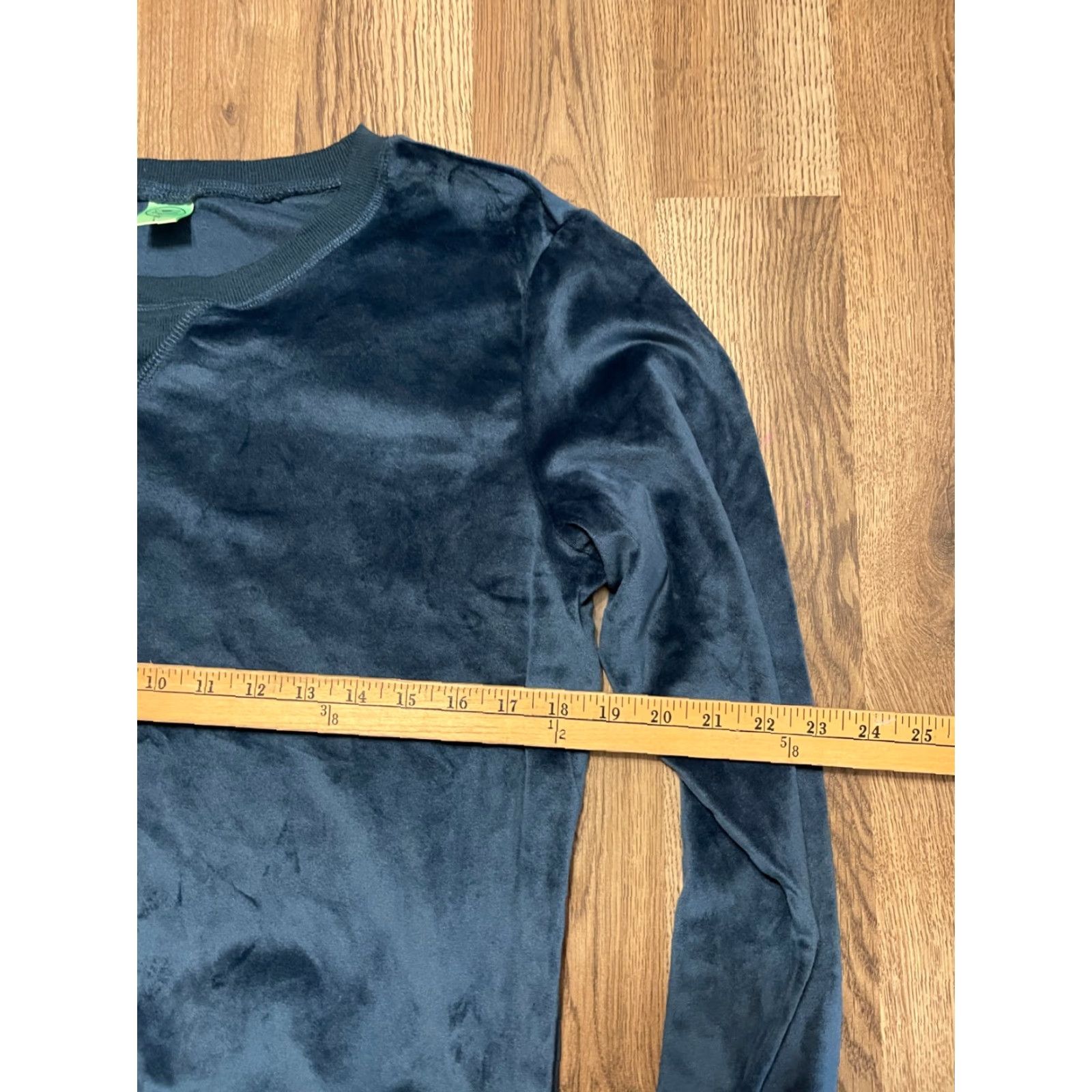 Vintage Honey Dew Shirt Women L Blue Long Sleeve Velvet Casual Travel Modern Basic Velvet 32 Size L / US 10 / IT 46 - 6 Thumbnail