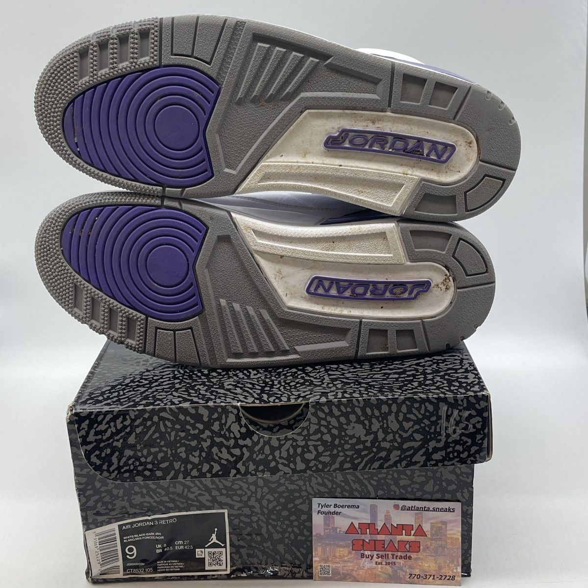 Jordan Brand Air Jordan 3 dark iris Size US 9 / EU 42 - 7 Thumbnail