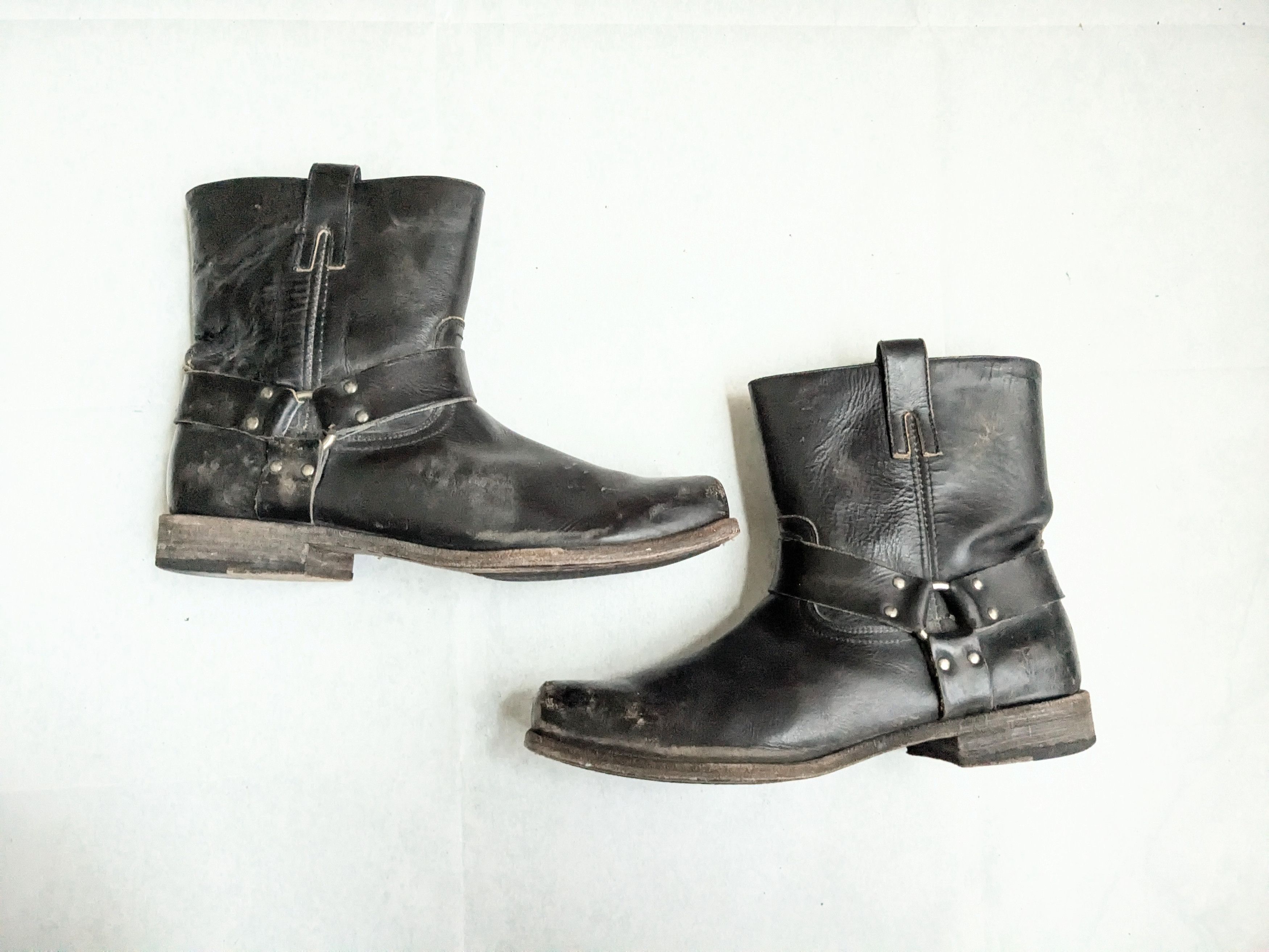 Frye Frye Harness Boots Brown 13 M Leather Buckle Size US 13 / EU 46 - 1 Thumbnail
