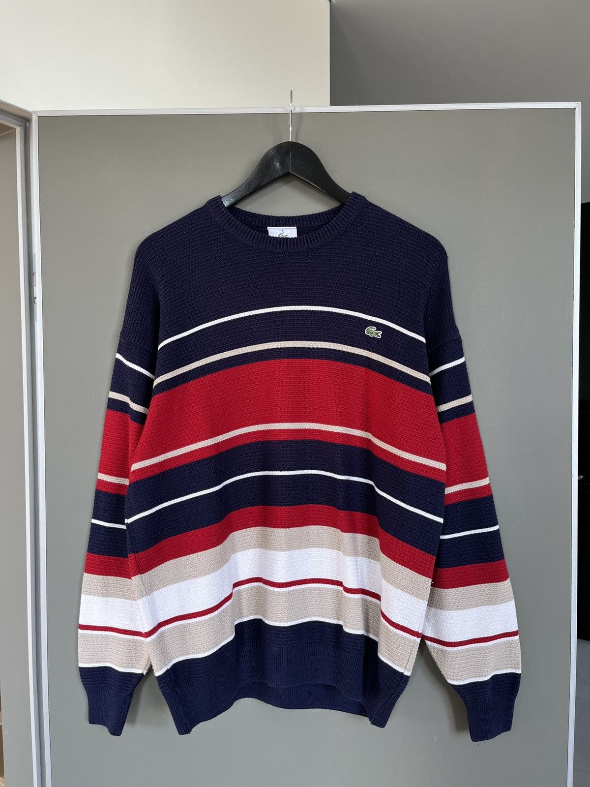 Lacoste LACOSTE Vintage Striped France Sweater Size US L / EU 52-54 / 3 - 1 Thumbnail