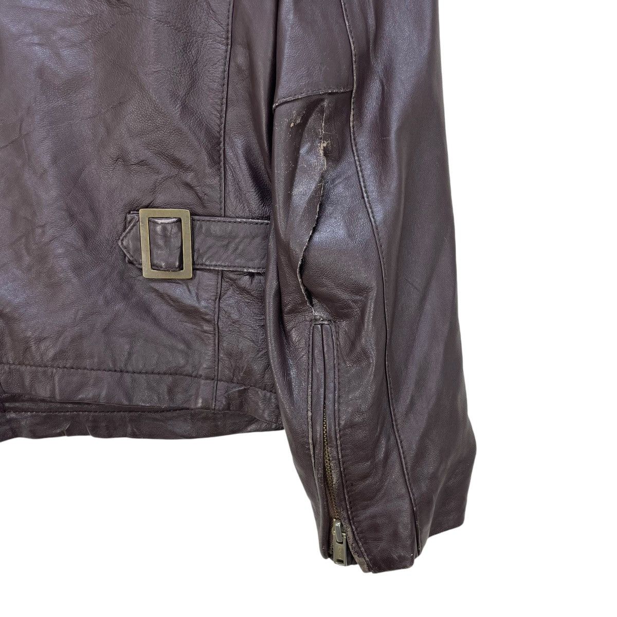 SHIPS Vintage Ships Japan Cafe Racer Lamb Leather Jacket Size US M / EU 48-50 / 2 - 5 Thumbnail