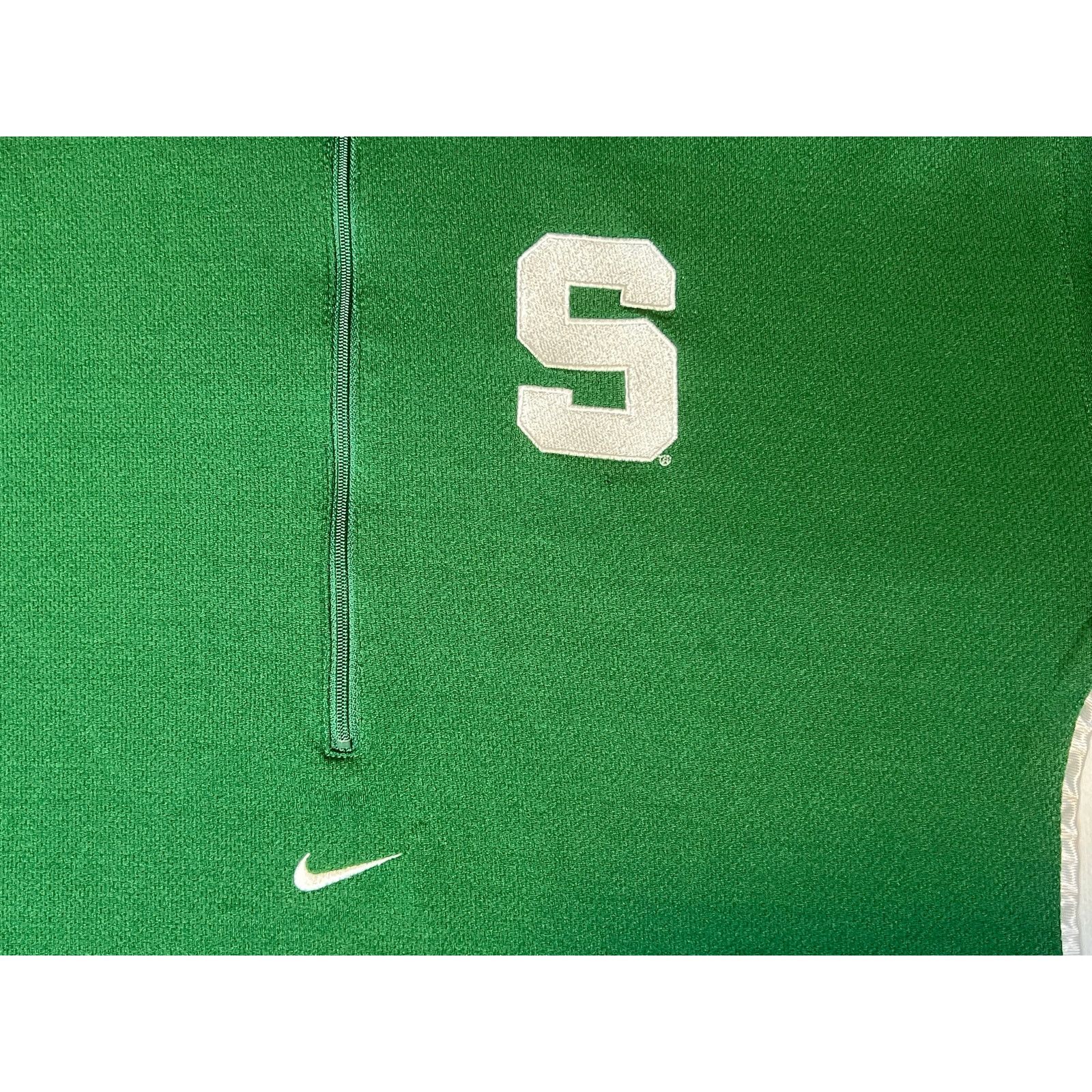 Nike × Vintage Vintage Nike Team Michigan State Quarter Zip Shirt Large Size US L / EU 52-54 / 3 - 6 Thumbnail
