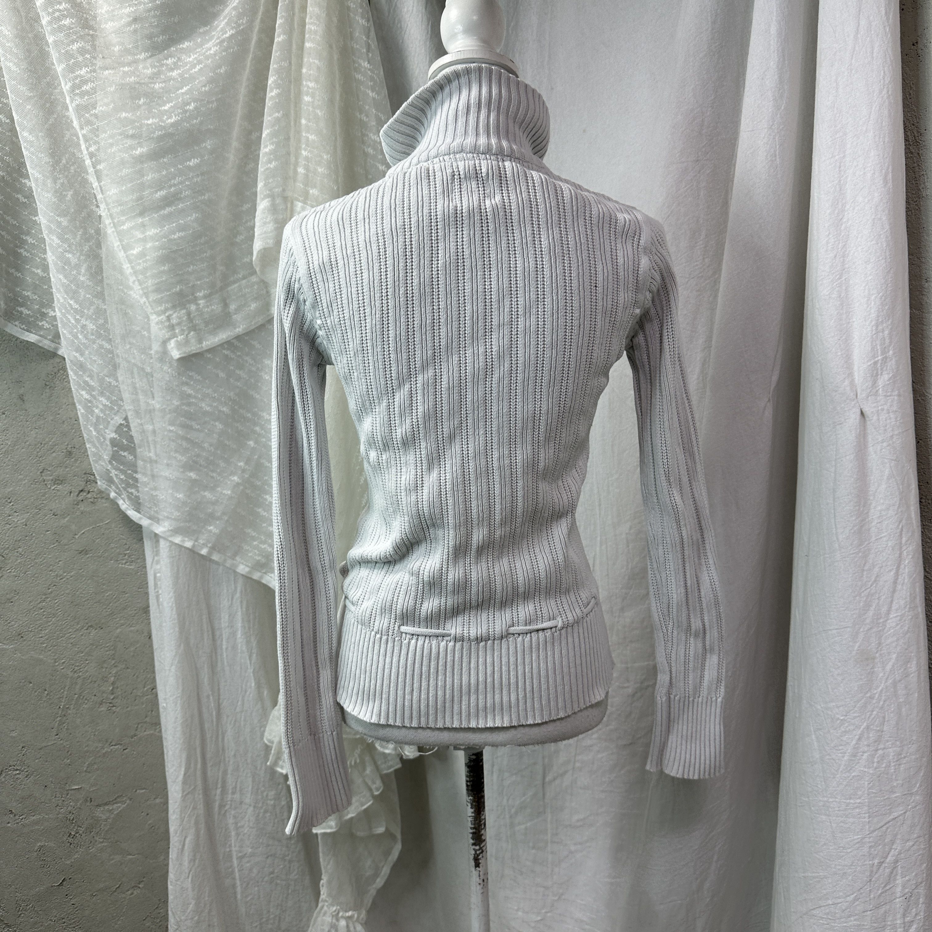 Vintage Vintage Avant Garde Cottage Ribbed Button Up Sweater Y2K Size S / US 4 / IT 40 - 8 Thumbnail