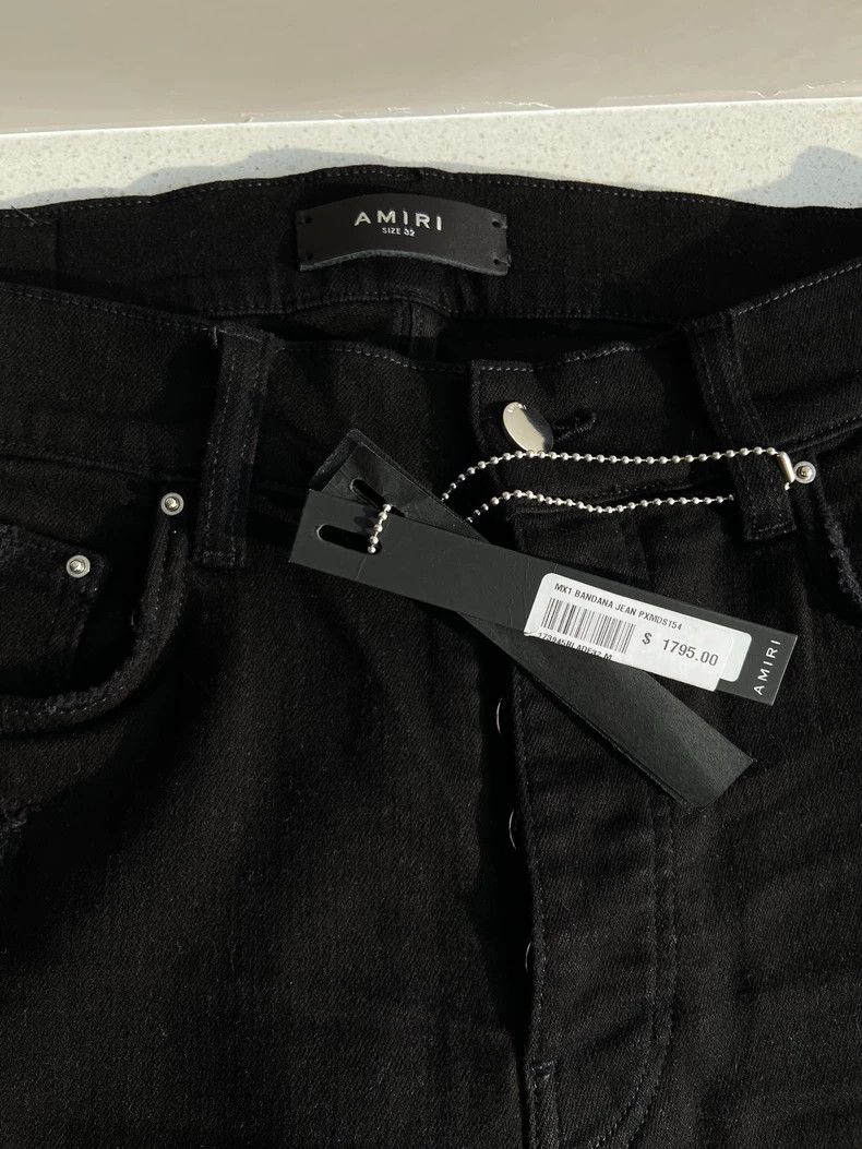 Amiri Amiri MX1 Bandana Jeans Cashew Flower Leather Jeans 2502-Ne Size US 32 / EU 48 - 4 Thumbnail