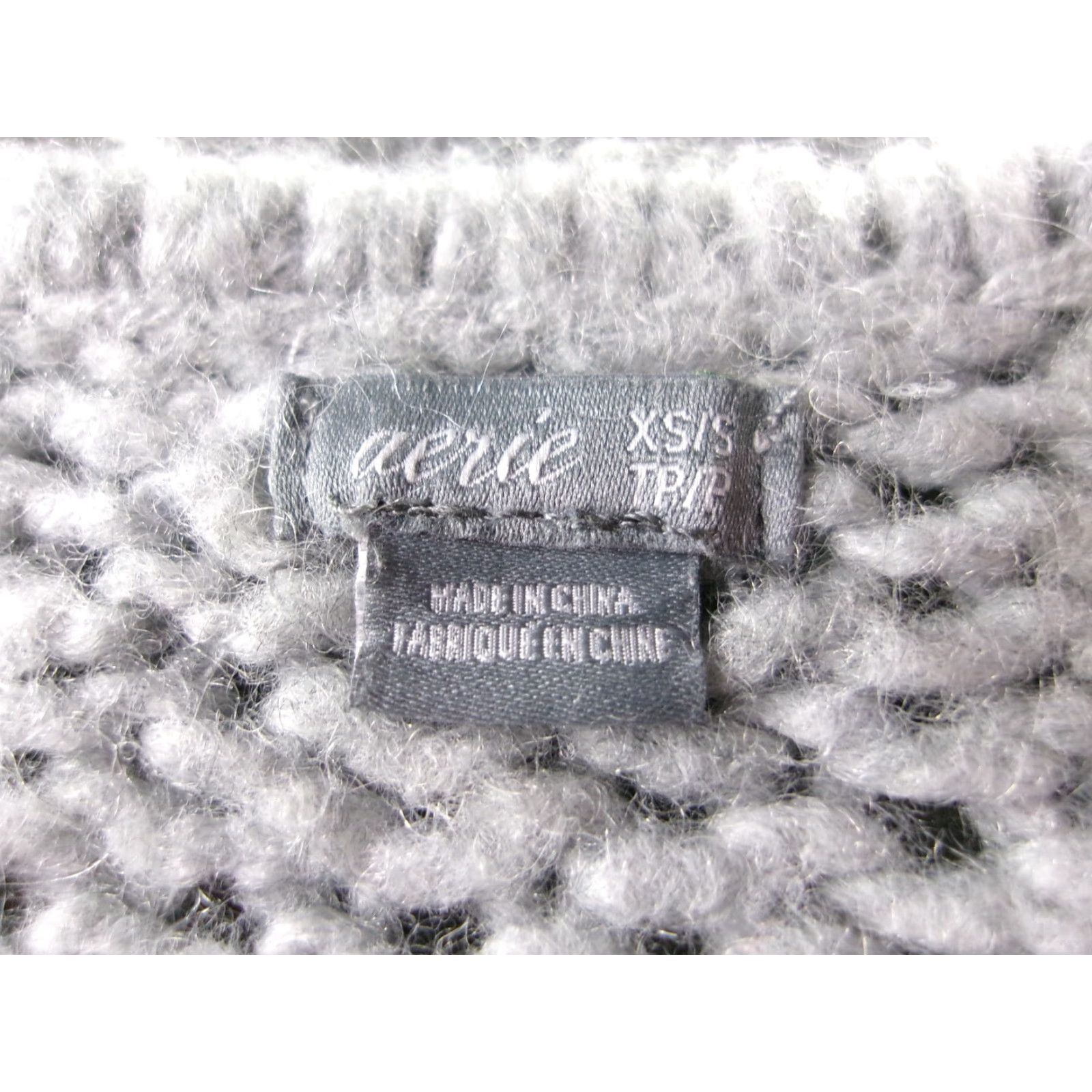 Vintage Aerie Sweater Cardigan Womens XS Small Open Front Knit Mohair Blend Cozy Gray Knit Size XS / US 0-2 / IT 36-38 - 6 Thumbnail