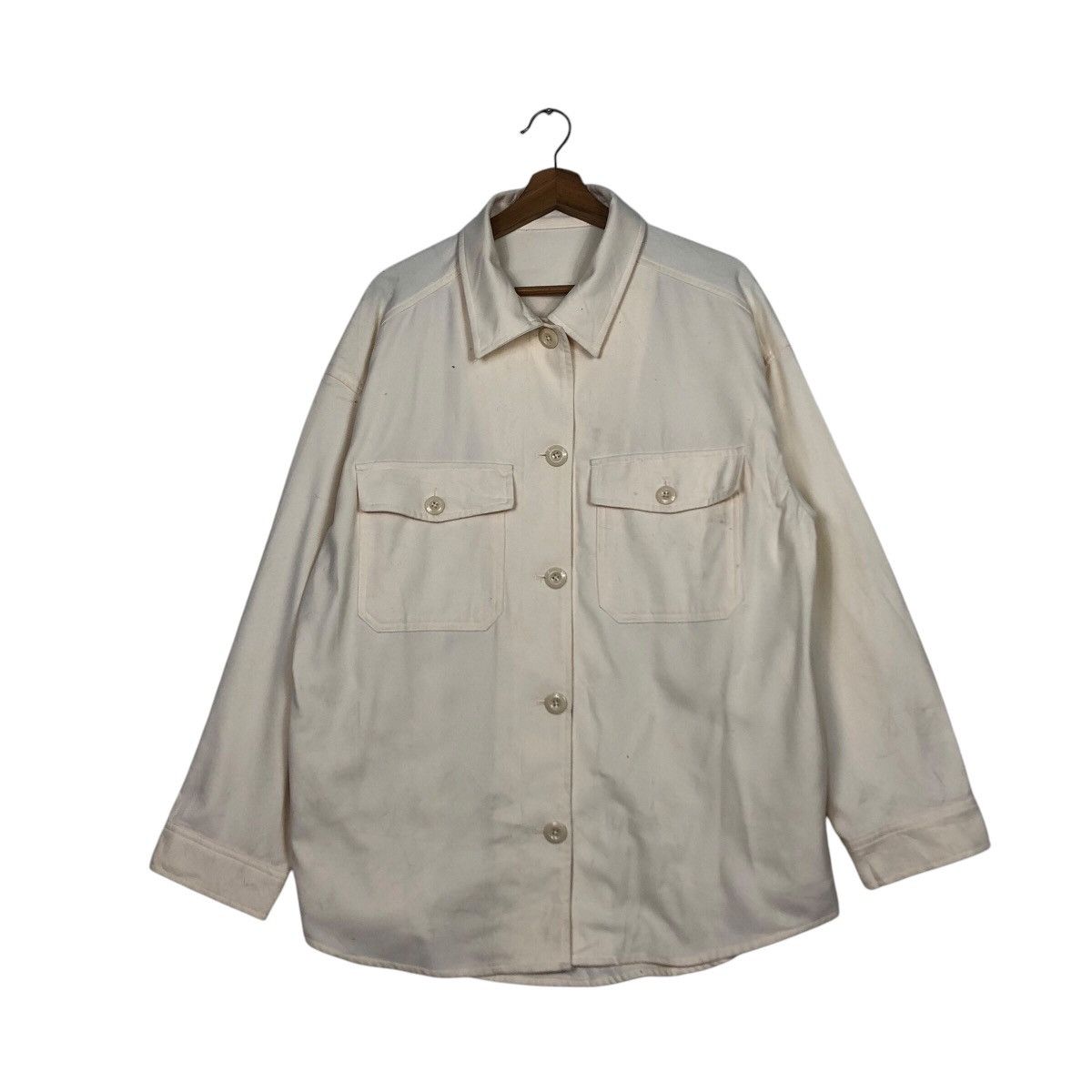Japanese Brand 📌Vintage Wool Chore Jacket GU Japan Trucker Issey Miyake Size US XXL / EU 58 / 5 - 2 Thumbnail