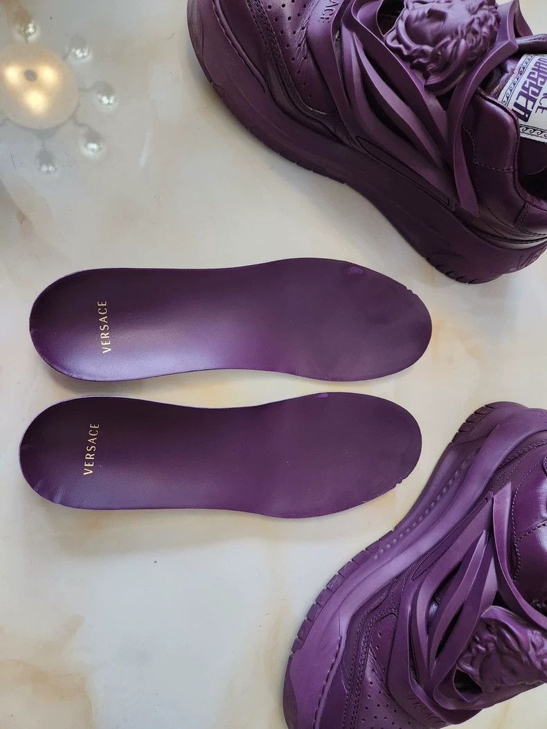 Versace Versace Spaceship shoes purple cowhide Medusa avatar desig Size US 9 / EU 42 - 6 Thumbnail