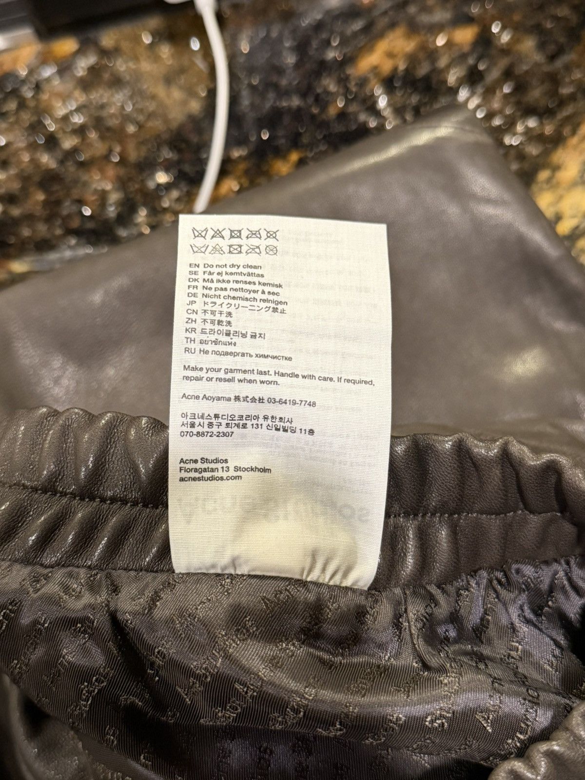 Acne Studios Acne Studios Leather Dark Brown Straight Leg Pants Size 32" / US 10 / IT 46 - 13 Thumbnail