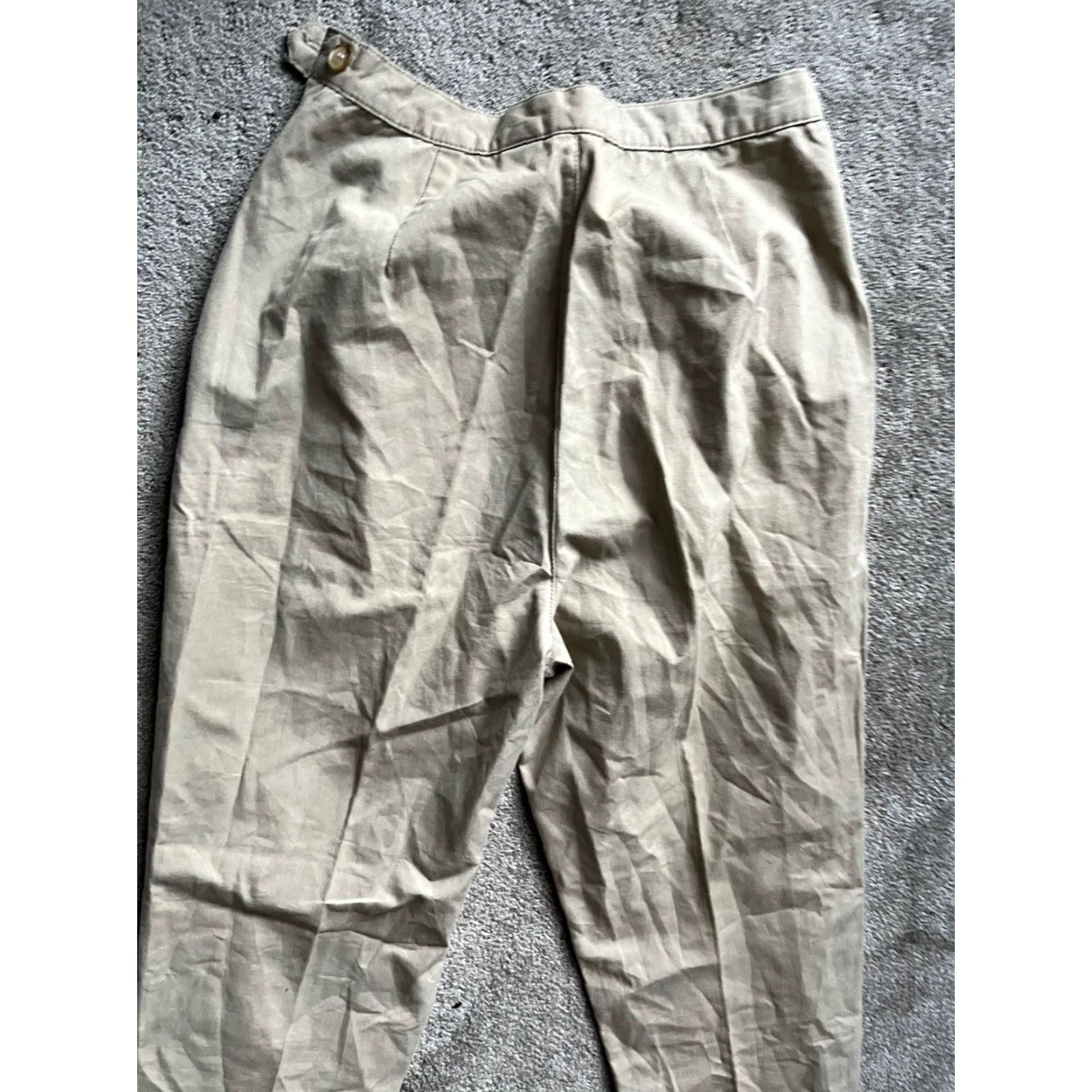 Gap Vintage Gap Women's Pants 10 High Rise Beige Solid Pleated Casual 1990s Size 32" / US 10 / IT 46 - 4 Thumbnail