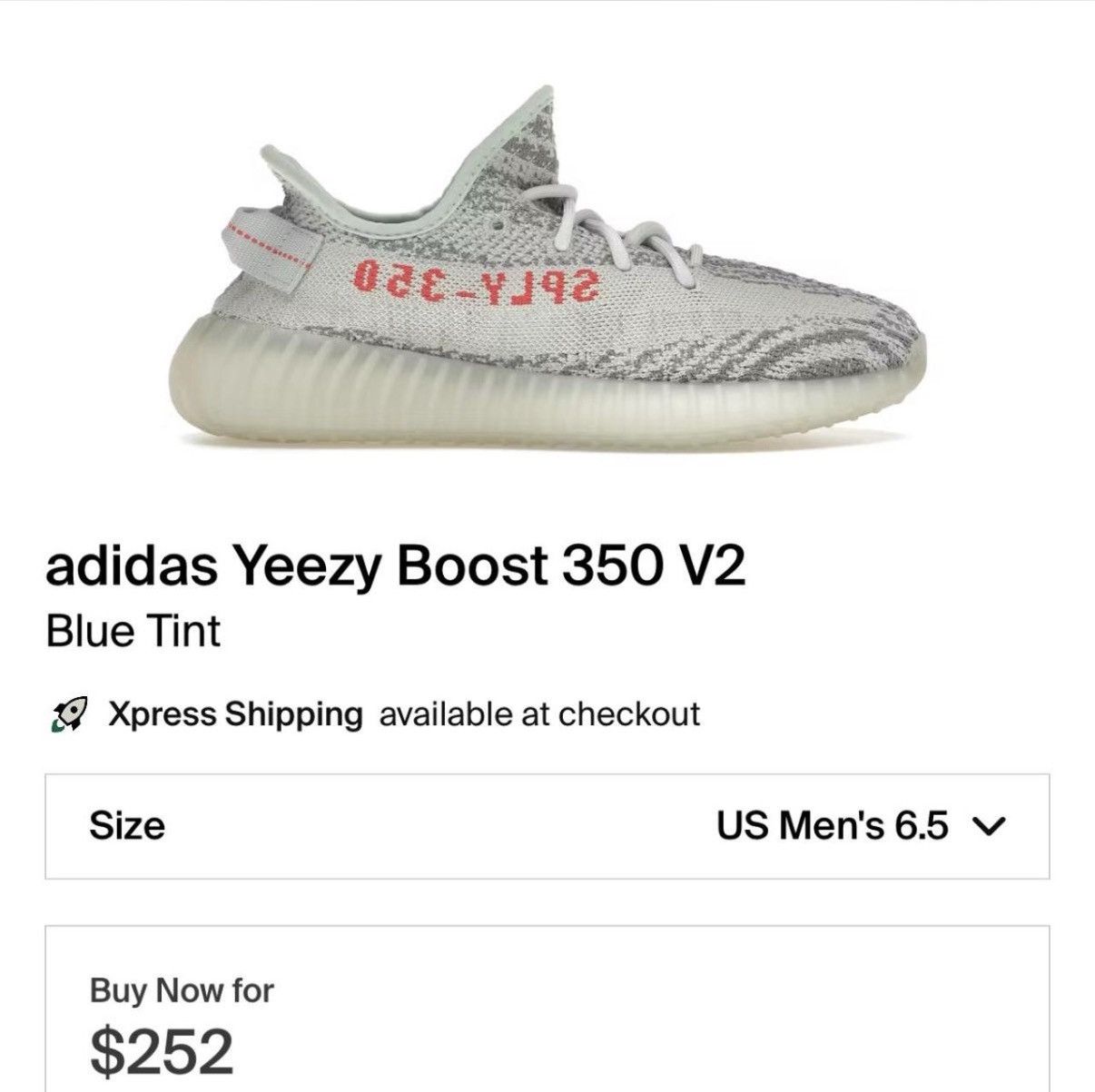 Yeezy adidas Yeezy Boost 350 V2 Blue Tint Size US 6.5 / EU 39-40 - 8 Thumbnail
