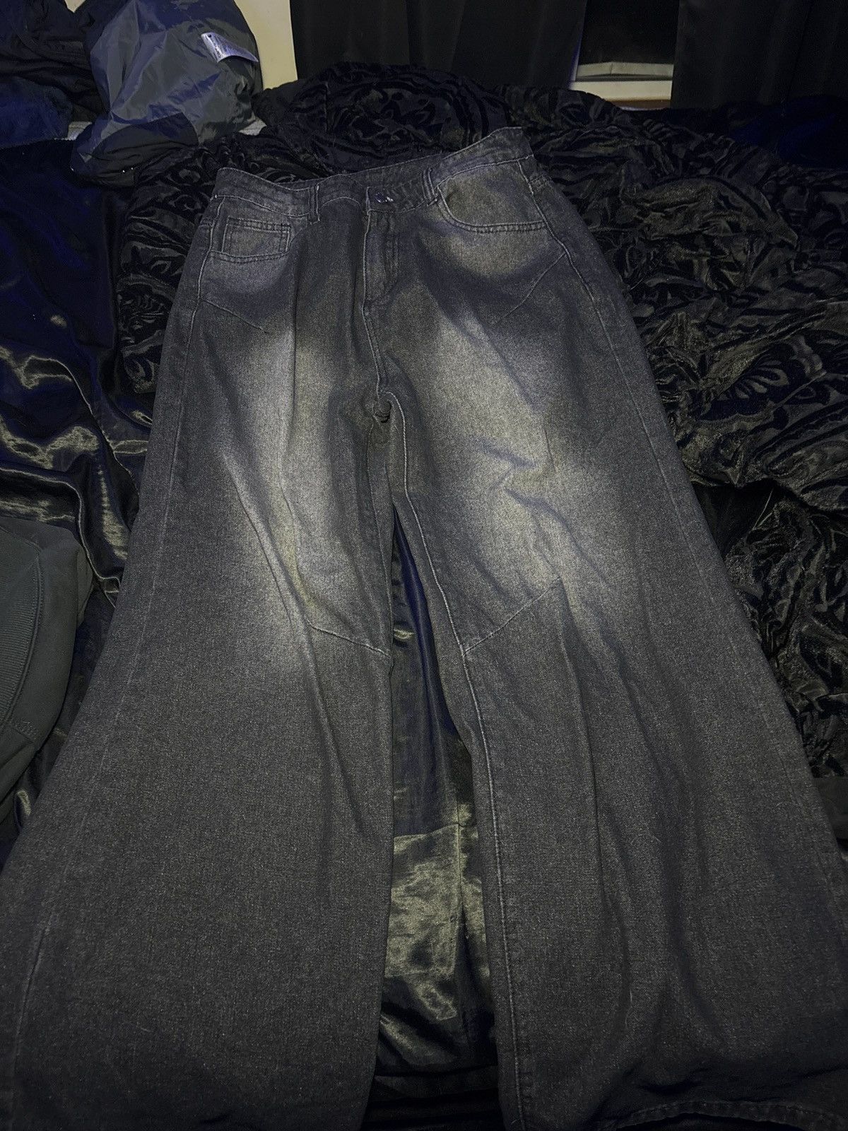 Shein Baggy Black Jeans Size US 38 / EU 54 - 1 Thumbnail