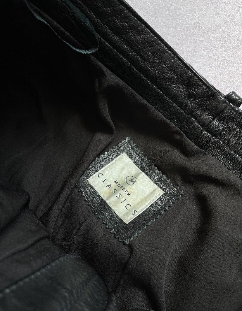 Genuine Leather × Vintage Vintage Genuine Leather Black Moto Pants Y2K 34 Size US 34 / EU 50 - 5 Thumbnail