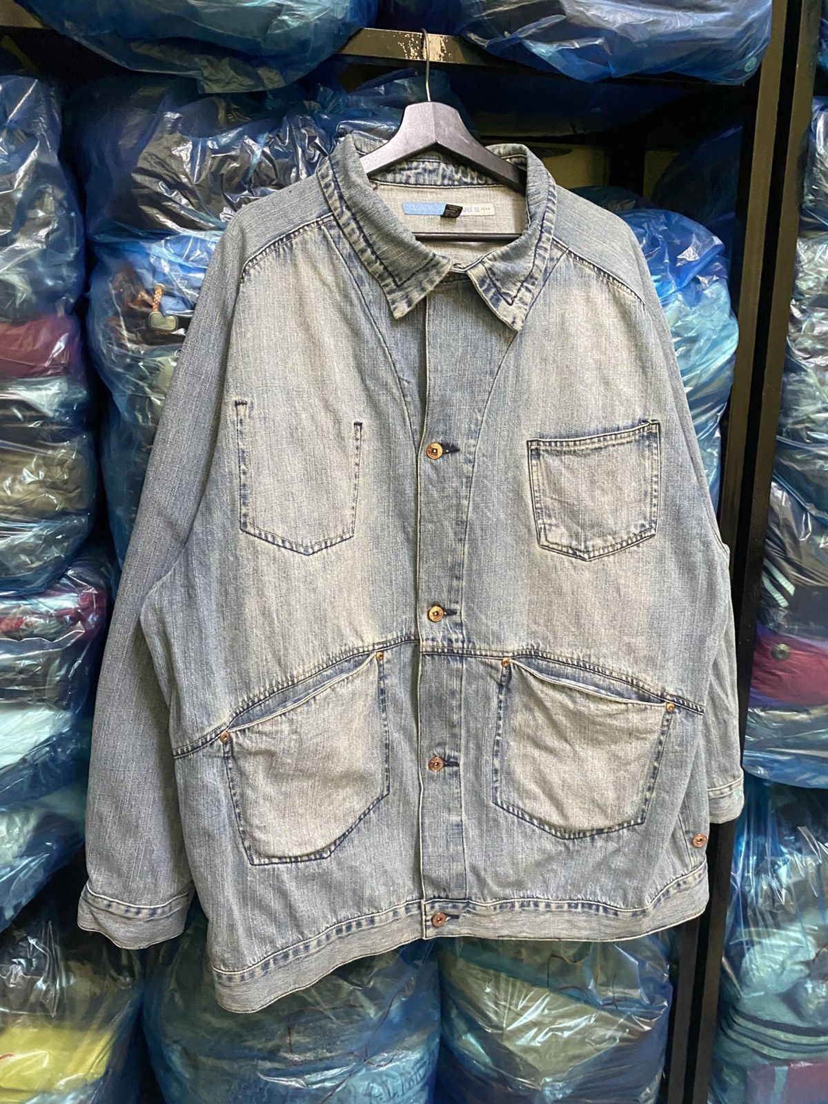 Other VINTAGE AZZURE JEAN CHORE JACKET Size US XXL / EU 58 / 5 - 9 Thumbnail