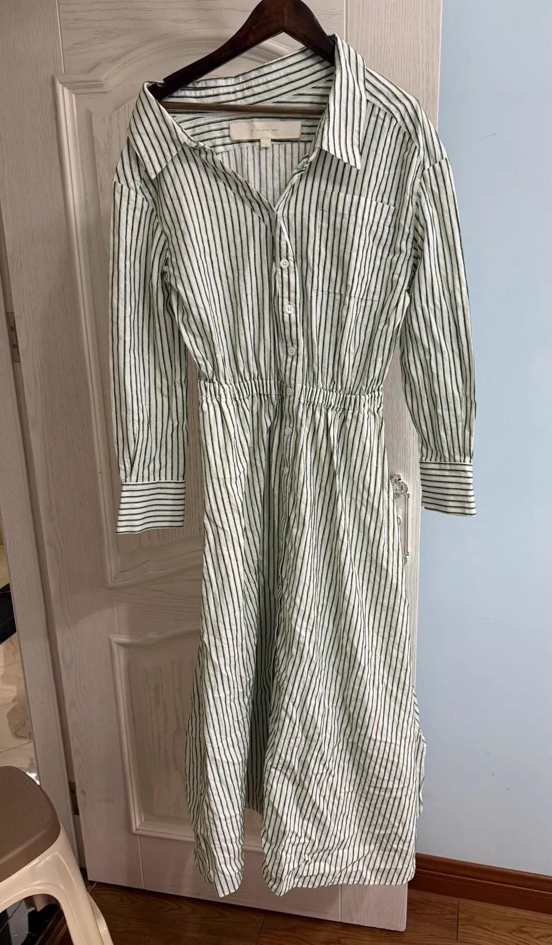 Other by any other name off-shoulder green stripe dress Size S / US 4 / IT 40 - 1 Thumbnail