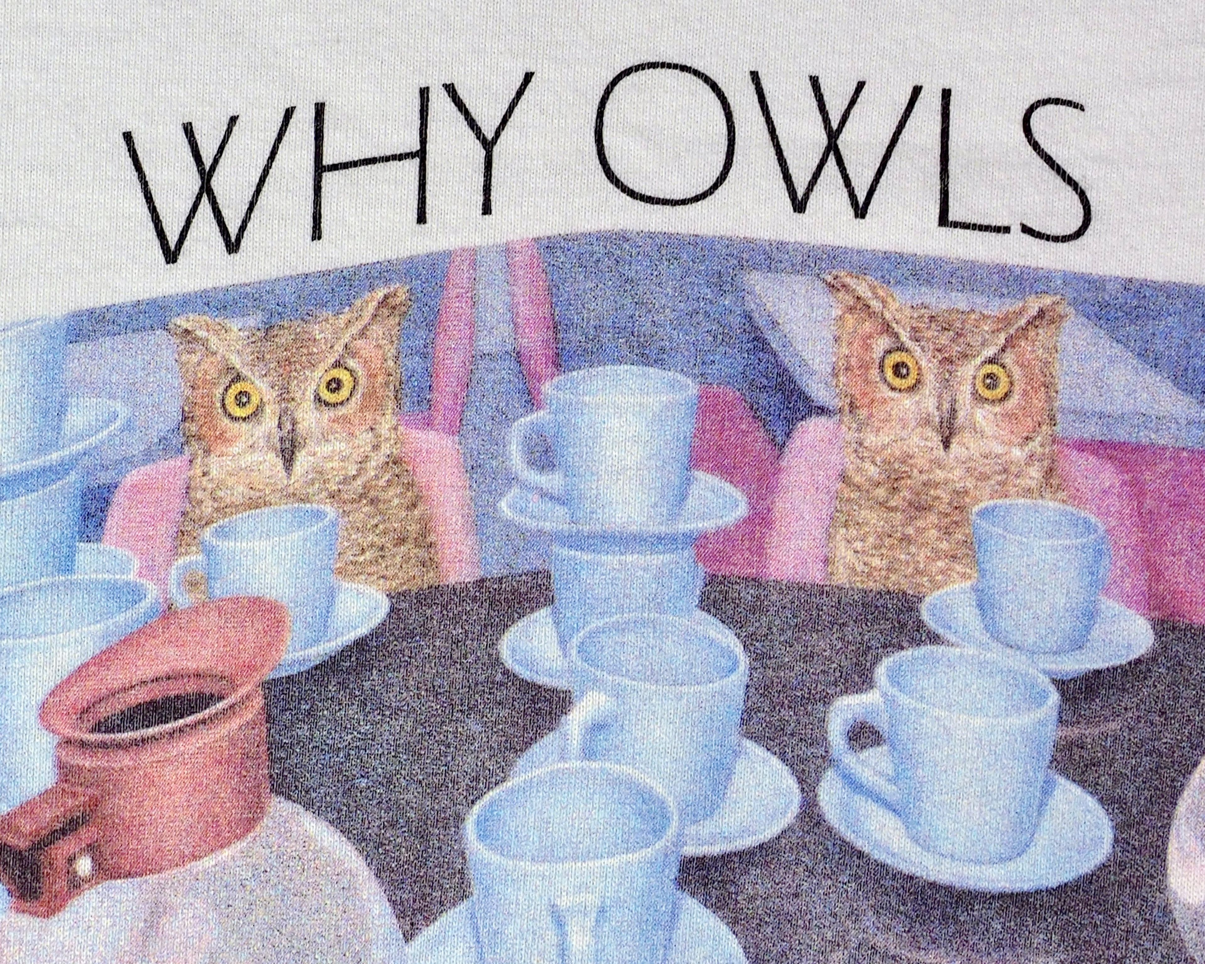 Vintage Vintage 1995 "Why Owls Are Nocturnal" Coffee Themed Shirt L Size US L / EU 52-54 / 3 - 5 Thumbnail