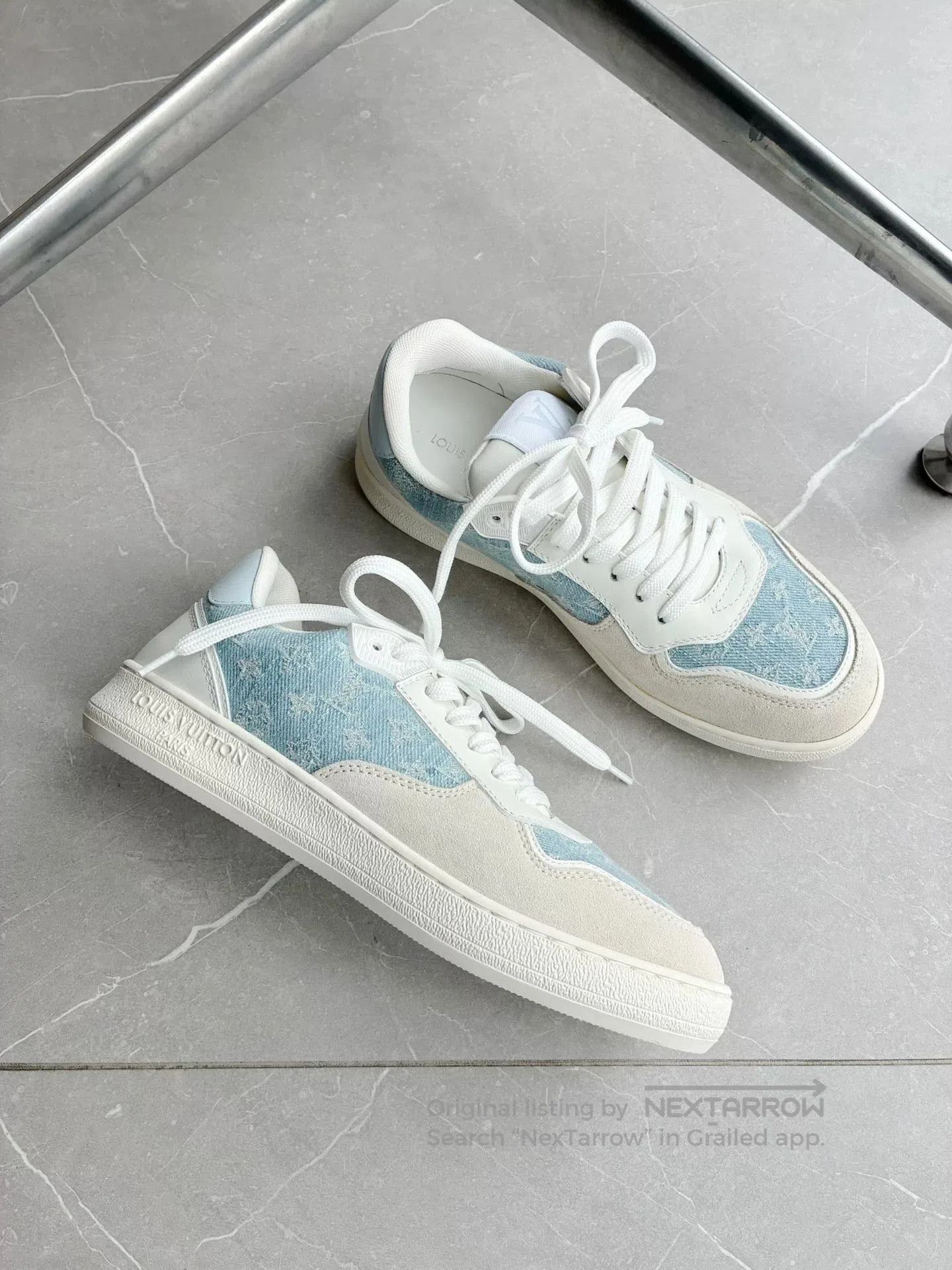 Louis Vuitton Louis Vuitton Stadium Denim Sneakers. Size US 5.5 / IT 35.5 - 5 Thumbnail