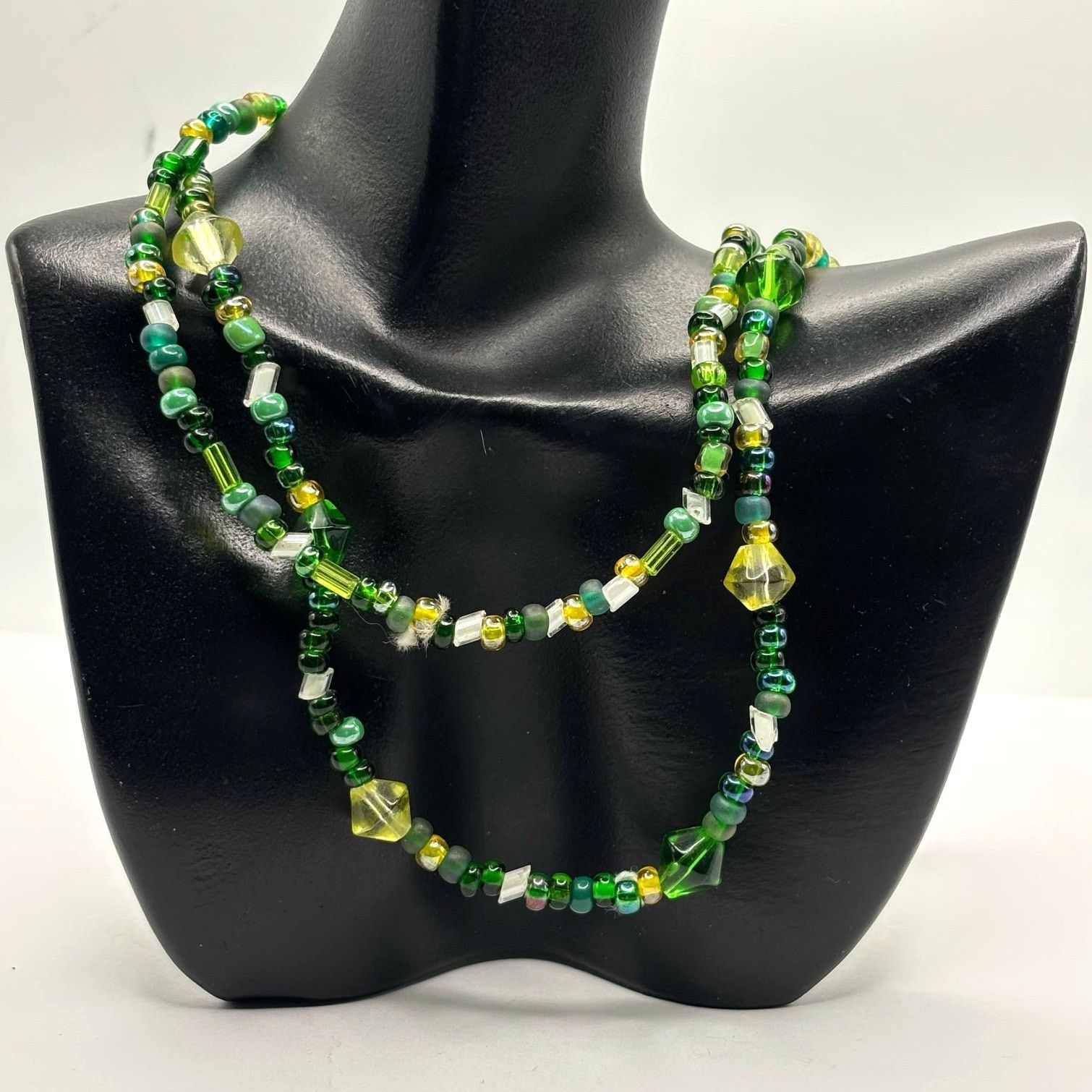 Other Green Beaded Layered Necklace Size ONE SIZE - 2 Thumbnail