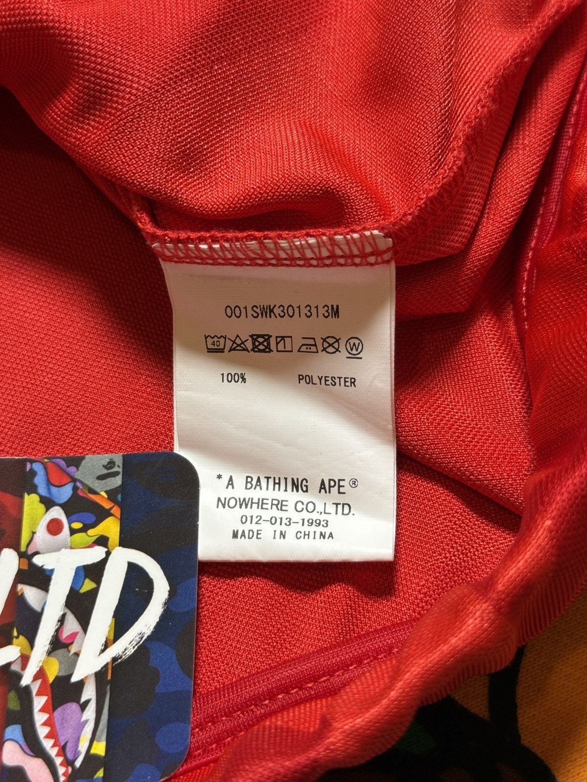Bape A Bathing Ape Red Polyester Logo Track Jacket Size US L / EU 52-54 / 3 - 7 Thumbnail
