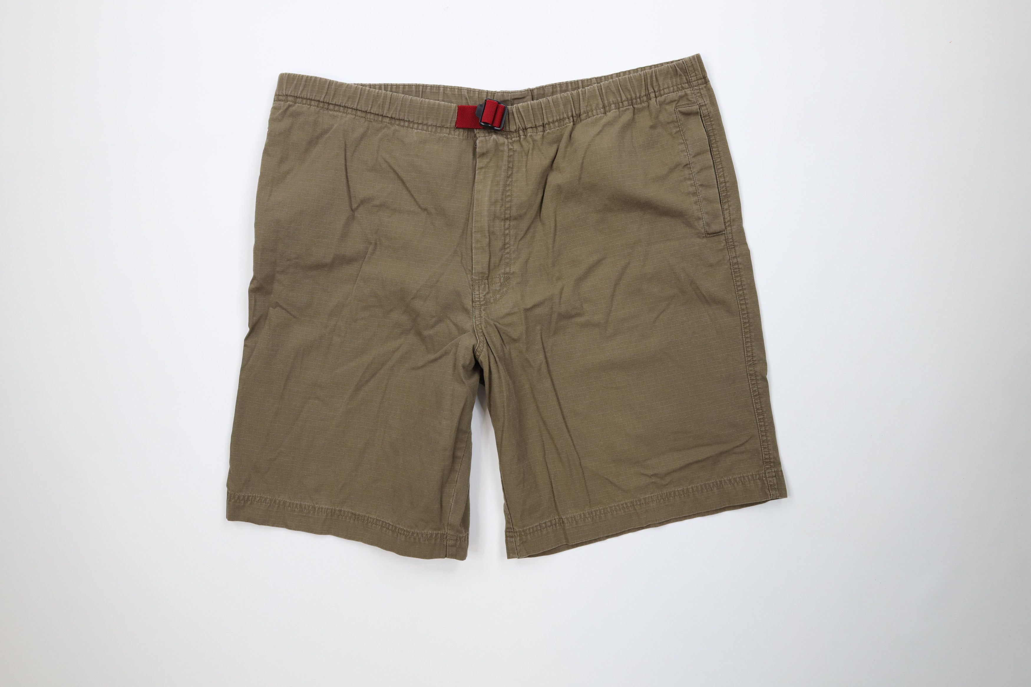 Gap Vintage Y2K 2001 Gap Ripstop Shorts Cotton Brown Green Size US 36 / EU 52 - 1 Thumbnail