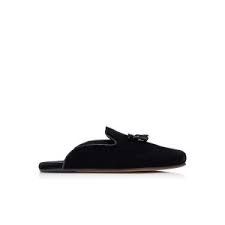 Tom Ford o1w1db11224 J1395 Velvet Slippers in Black Size US 10 / EU 43 - 2 Thumbnail