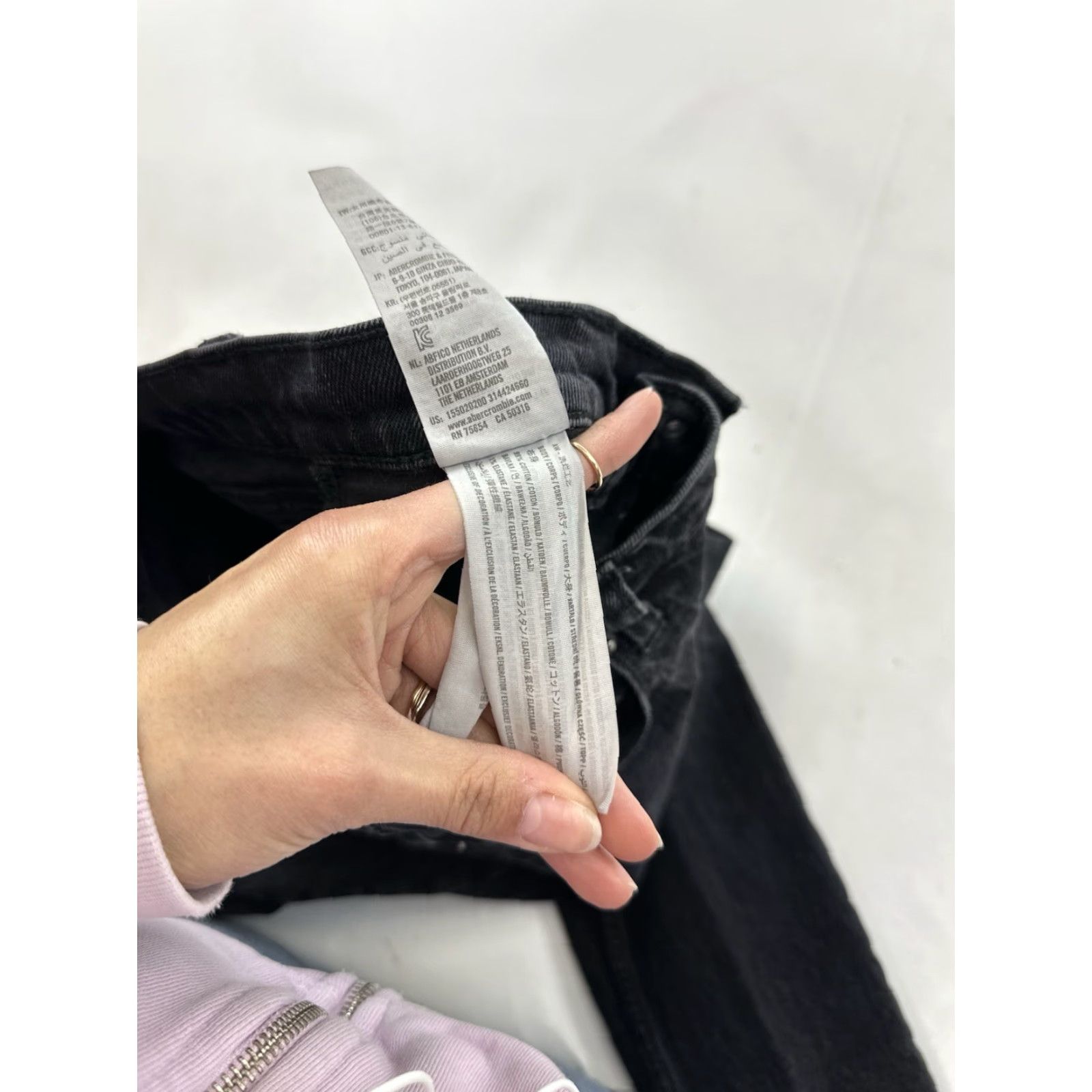 Abercrombie & Fitch VINTAGE Abercrombie & Fitch Jeans Women’s 00 Black The Skinny High Rise Button Fly - 90s Mom Style Womens" Size 24" / US 00 / IT 34 - 5 Thumbnail
