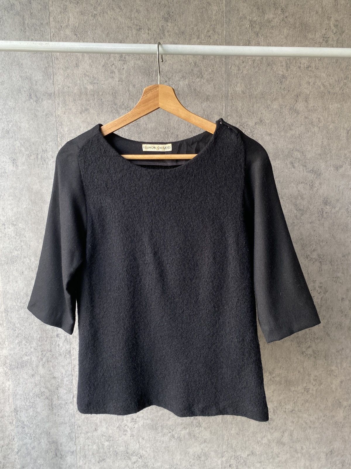 Tsumori Chisato Tsumori Chisato Black Hybrid Design Wool Shirt Size S / US 4 / IT 40 - 1 Thumbnail