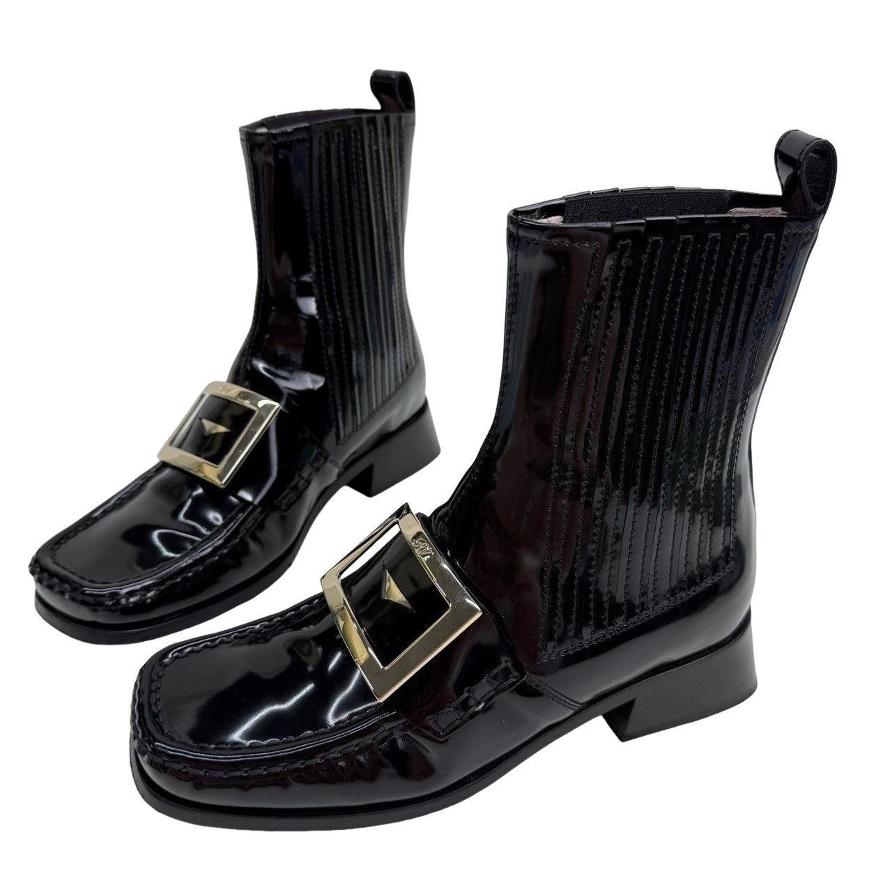 Roger Vivier Roger Vivier Patent Leather Block Heel Boots Size 36 Size US 6 / IT 36 - 1 Thumbnail