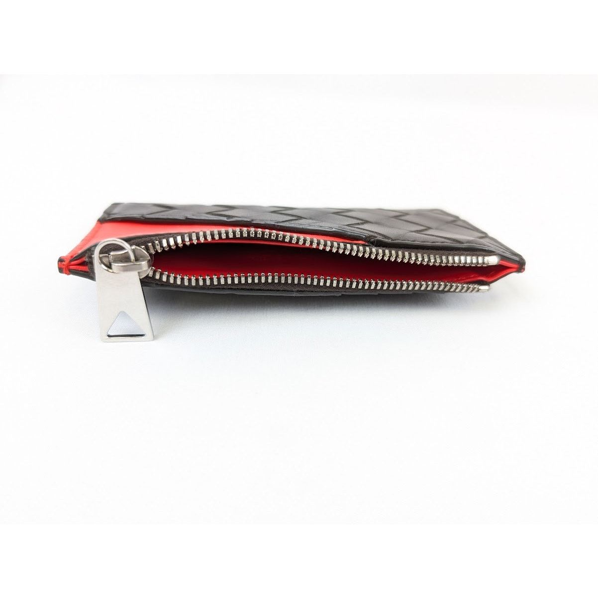 Bottega Veneta o1rshd1 Size: OS / Intrecciato Calfskin Card Case Black/Red Size ONE SIZE - 2 Thumbnail