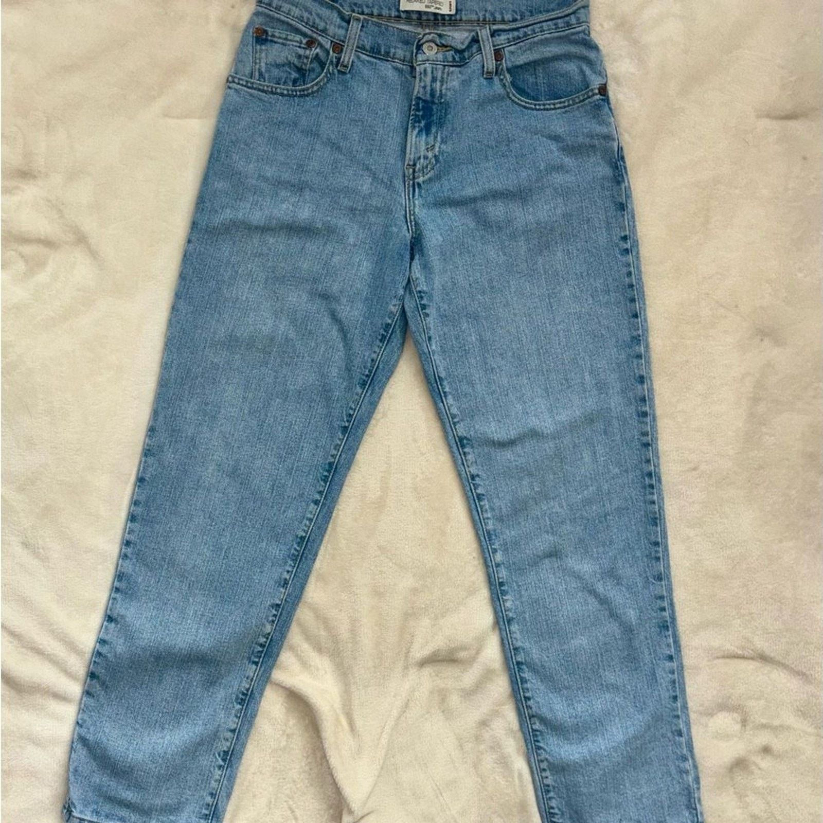 Levi's 505 Levis Light Wash Relaxed Tapered Jeans 8 Short Size 30" / US 8 / IT 44 - 1 Thumbnail