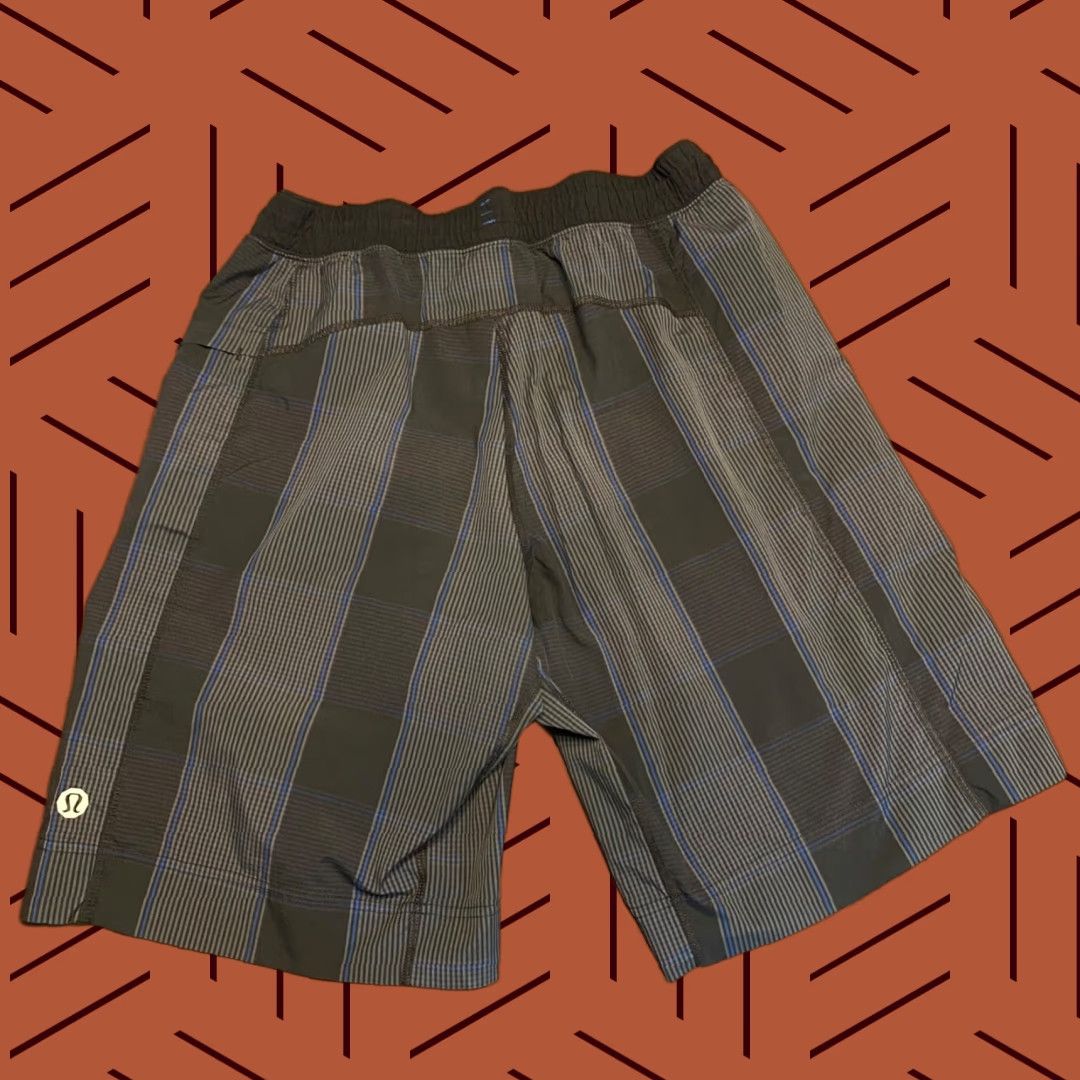 Lululemon Lululemon Shorts Mens Medium Gray Blue Black Workout 10.5" Inseam Regular Multicolor Polyester Blend Sweatpants? Size US 31 - 1 Thumbnail