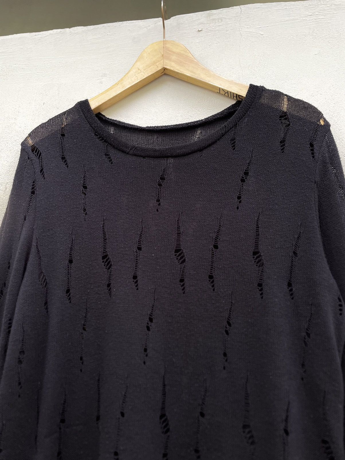 Hysteric Glamour × If Six Was Nine × Le Grande Bleu (L.G.B.) Unknown Brand Distress Knit Rick Owens Style Size US M / EU 48-50 / 2 - 3 Thumbnail