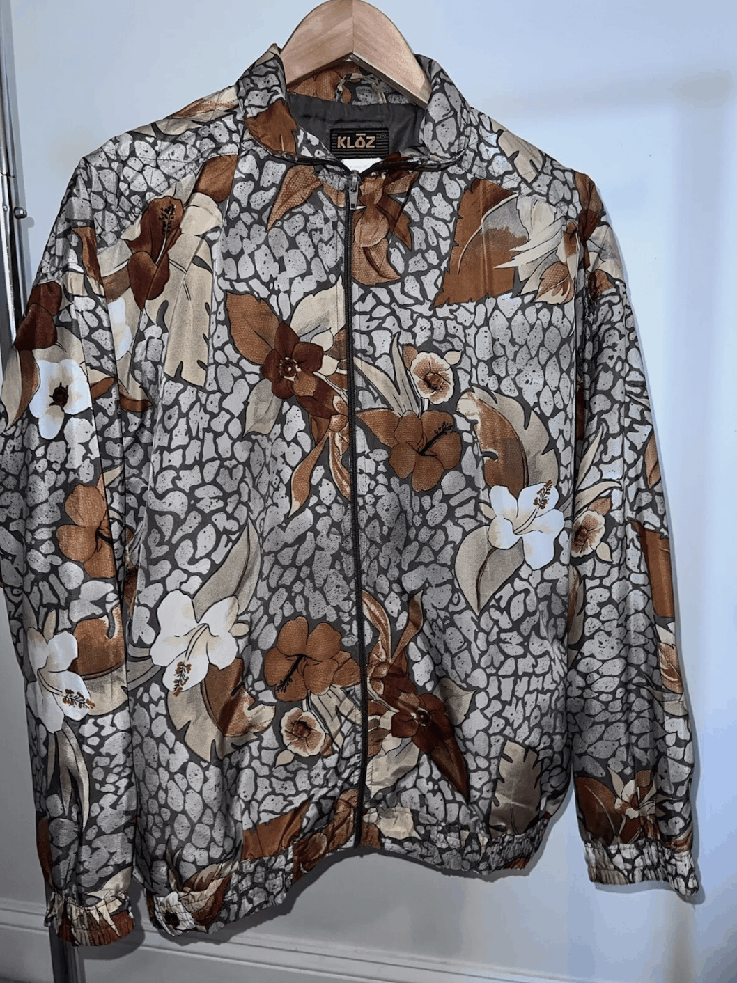 Vintage Vintage 80s 90s Kaktus Floral Print Track Jacket Size US L / EU 52-54 / 3 - 1 Thumbnail