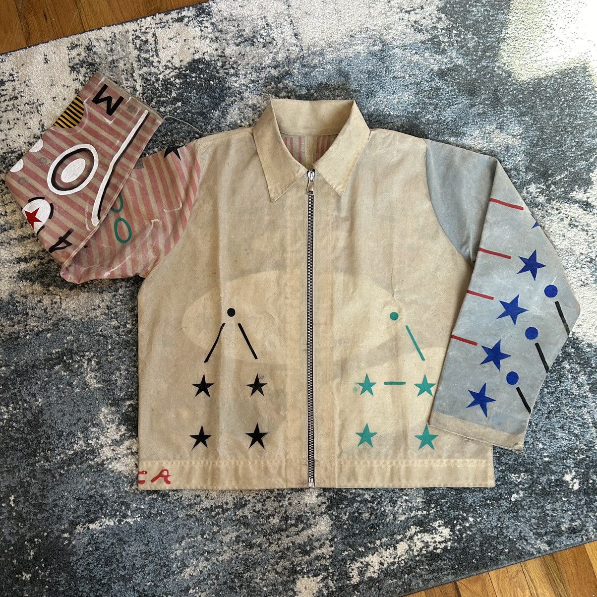 Handmade 1 of 1 MONOLiTH GORE HANDPAiNTED WAXED COTTON CANVAS JACKET Size US L / EU 52-54 / 3 - 15 Thumbnail
