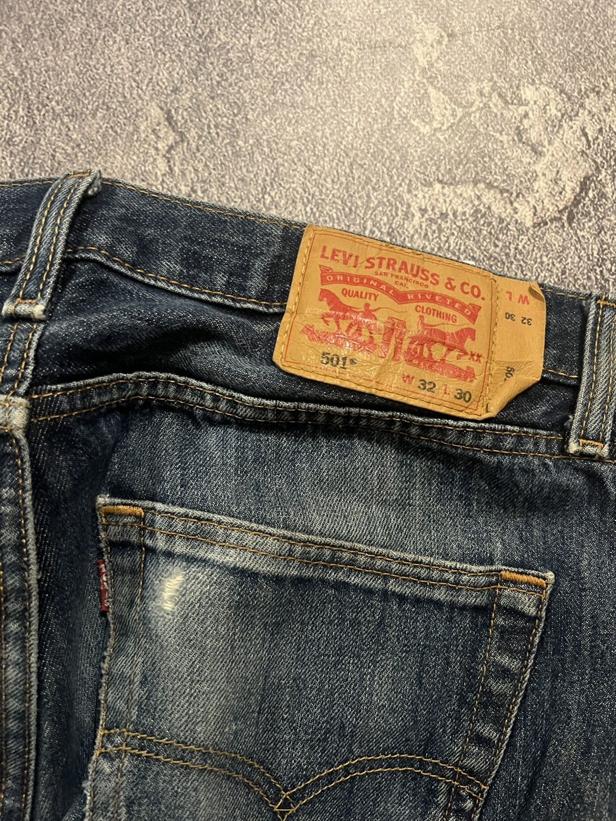 Vintage Distressed Vintage Levis Dark-Blue / Archive Relaxed Fit 90 Size US 32 / EU 48 - 6 Thumbnail