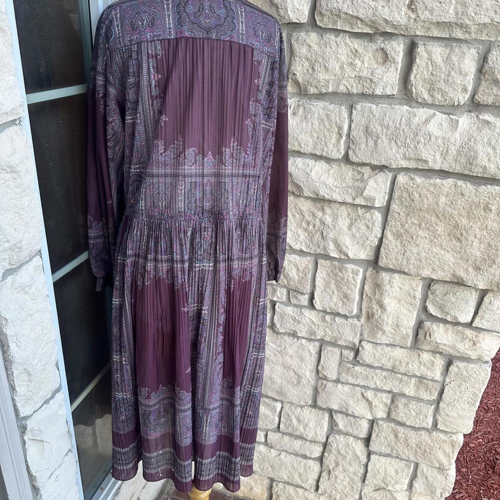 Other 70s purple paisley maxi dress #maxidress Size XL / US 12-14 / IT 48-50 - 2 Thumbnail