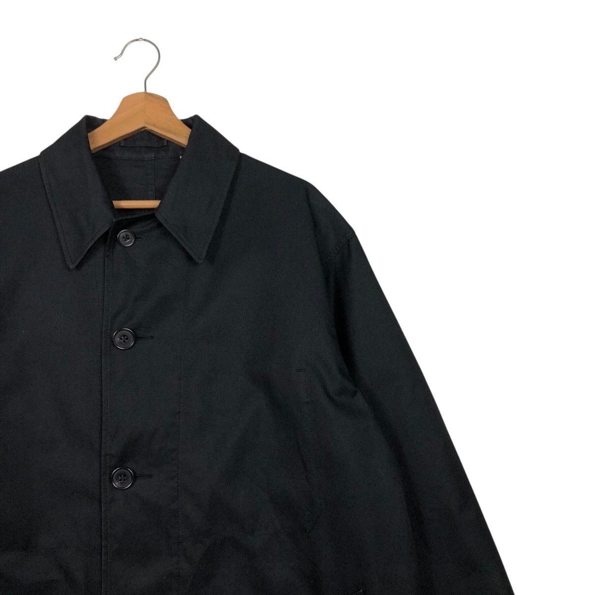 Undercover × Uniqlo 📌Rich Black Vtg Long Jacket Duck Canvas Uniqlo Undercover Size US L / EU 52-54 / 3 - 6 Thumbnail