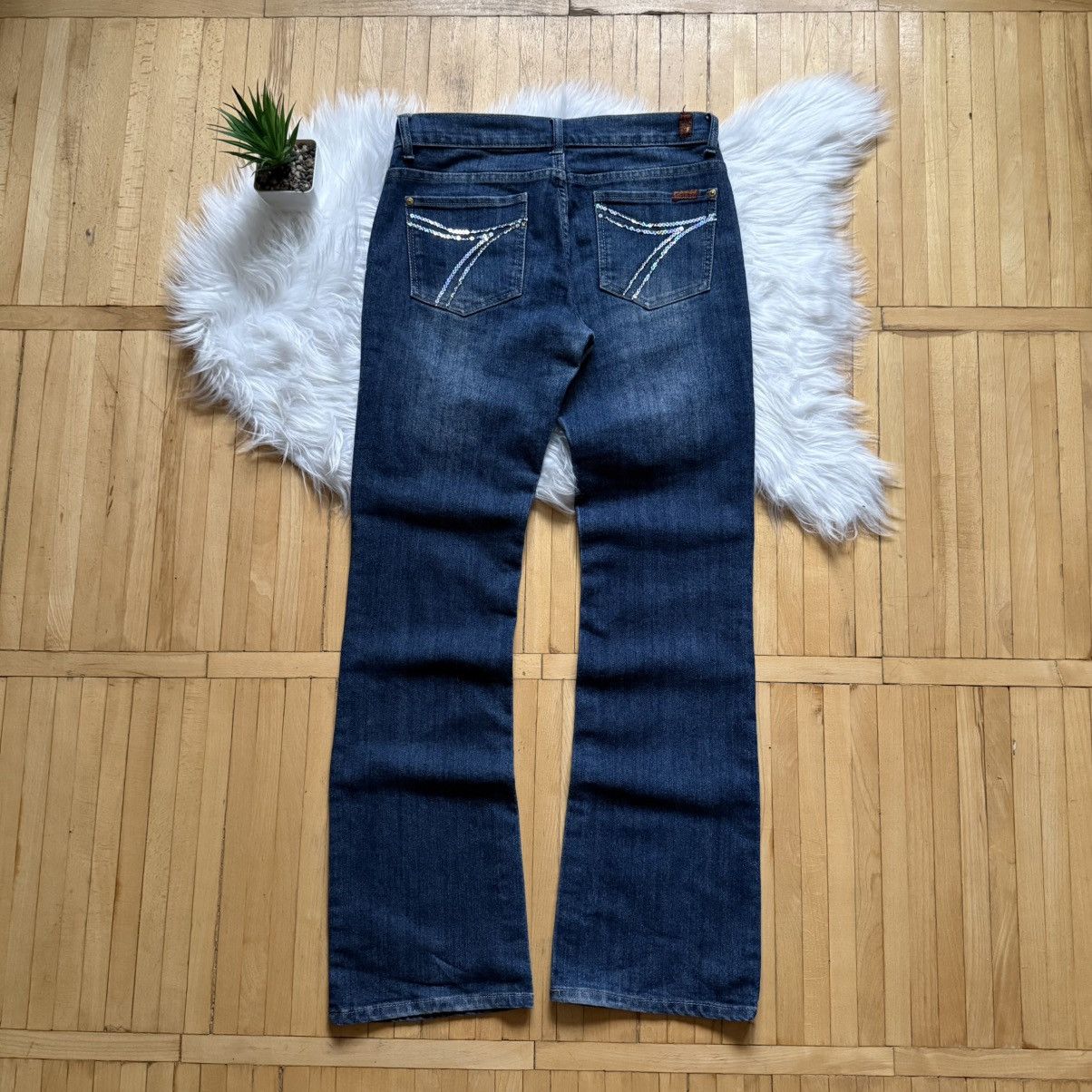 7 For All Mankind 📌 Vintage 90s 7 For All Mankind Flared Bootcut Faded Jeans Size 34" / US 12 / IT 48 - 1 Thumbnail