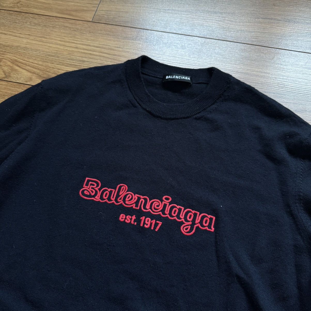 Balenciaga Balenciaga big embroidered logo sweater Size US M / EU 48-50 / 2 - 2 Thumbnail